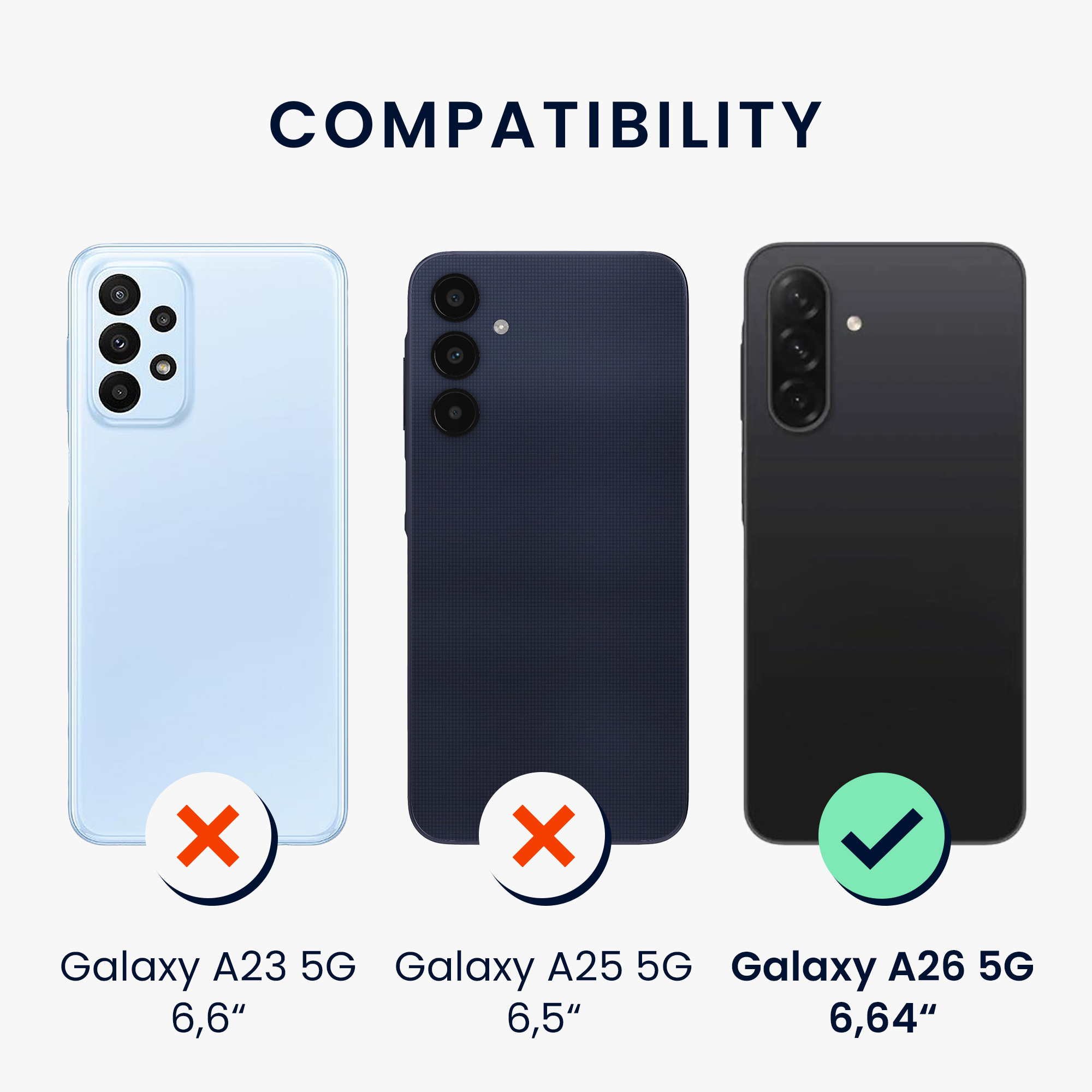 Kryt na mobil Samsung Galaxy A26 5G kwmobile TPU Dark Grey