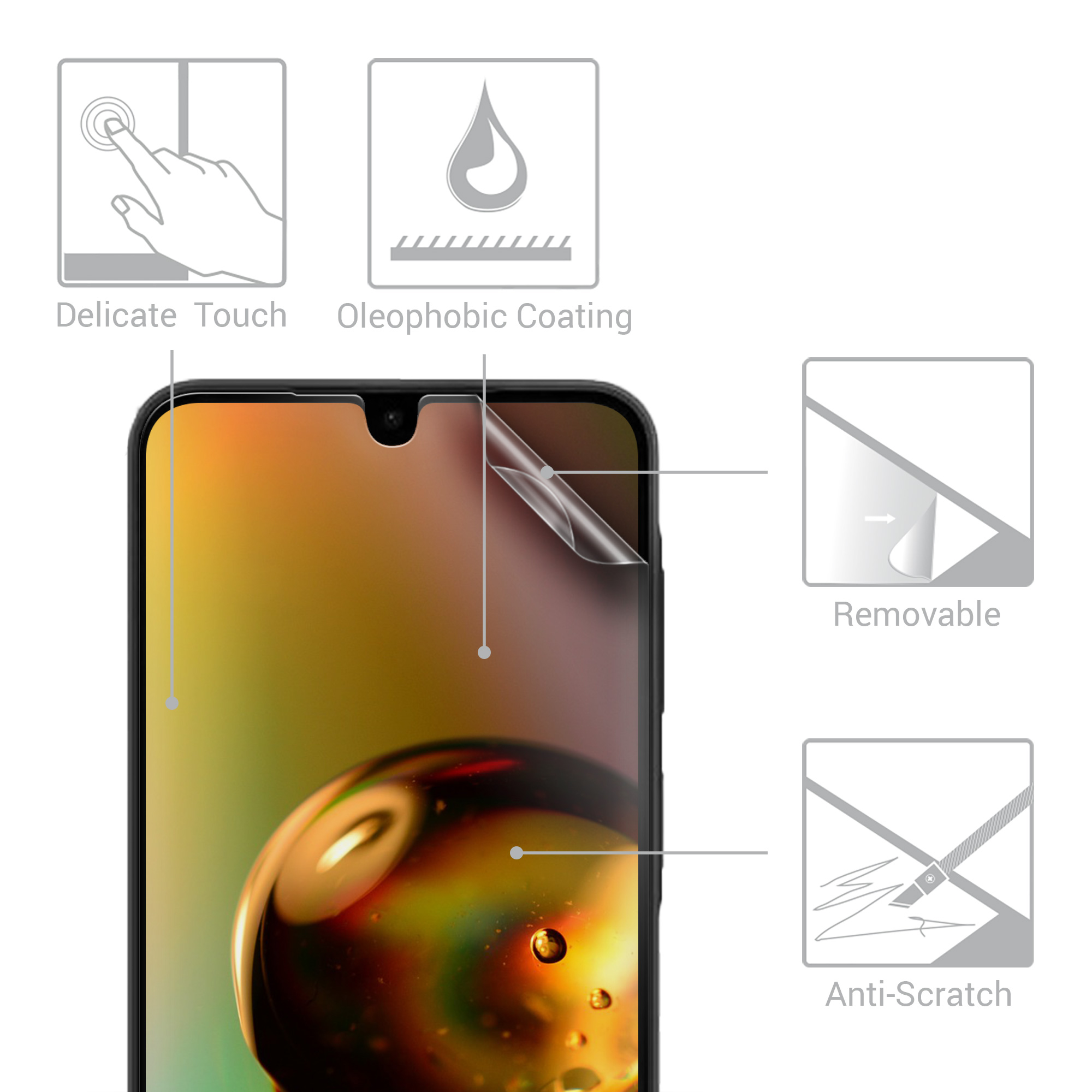 Sada 3 ochranných fólií pro Samsung Galaxy A26 5G kwmobile - matný
