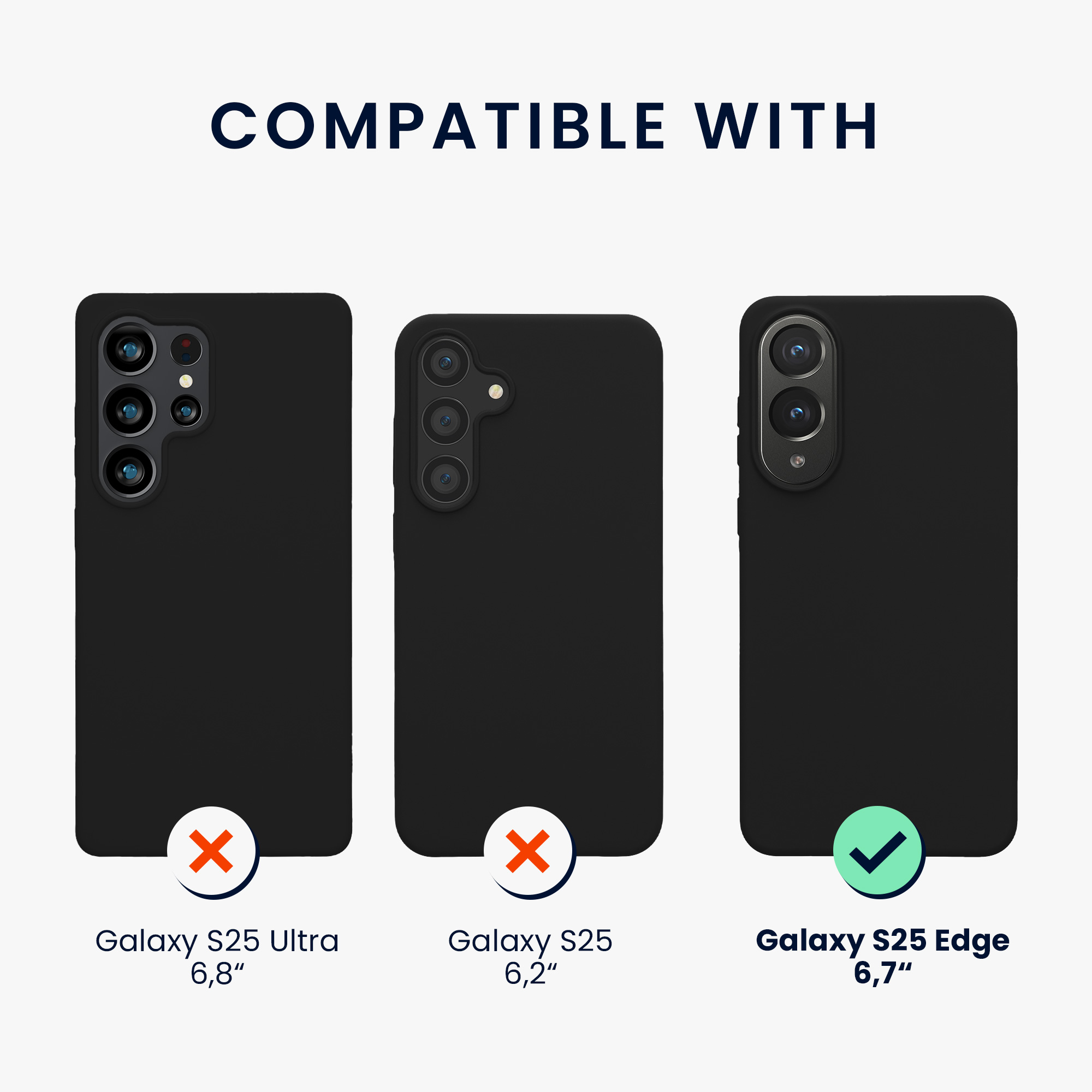 Kryt na mobil Samsung Galaxy S25 Edge kwmobile černá