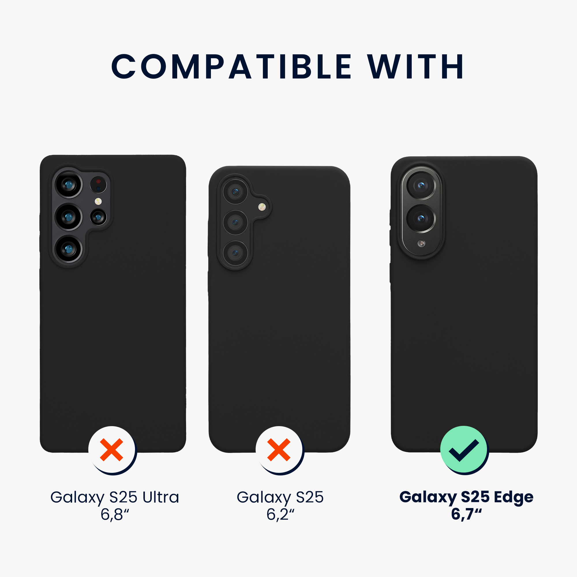 Kryt na mobil Samsung Galaxy S25 Edge kwmobile tmavě šedá