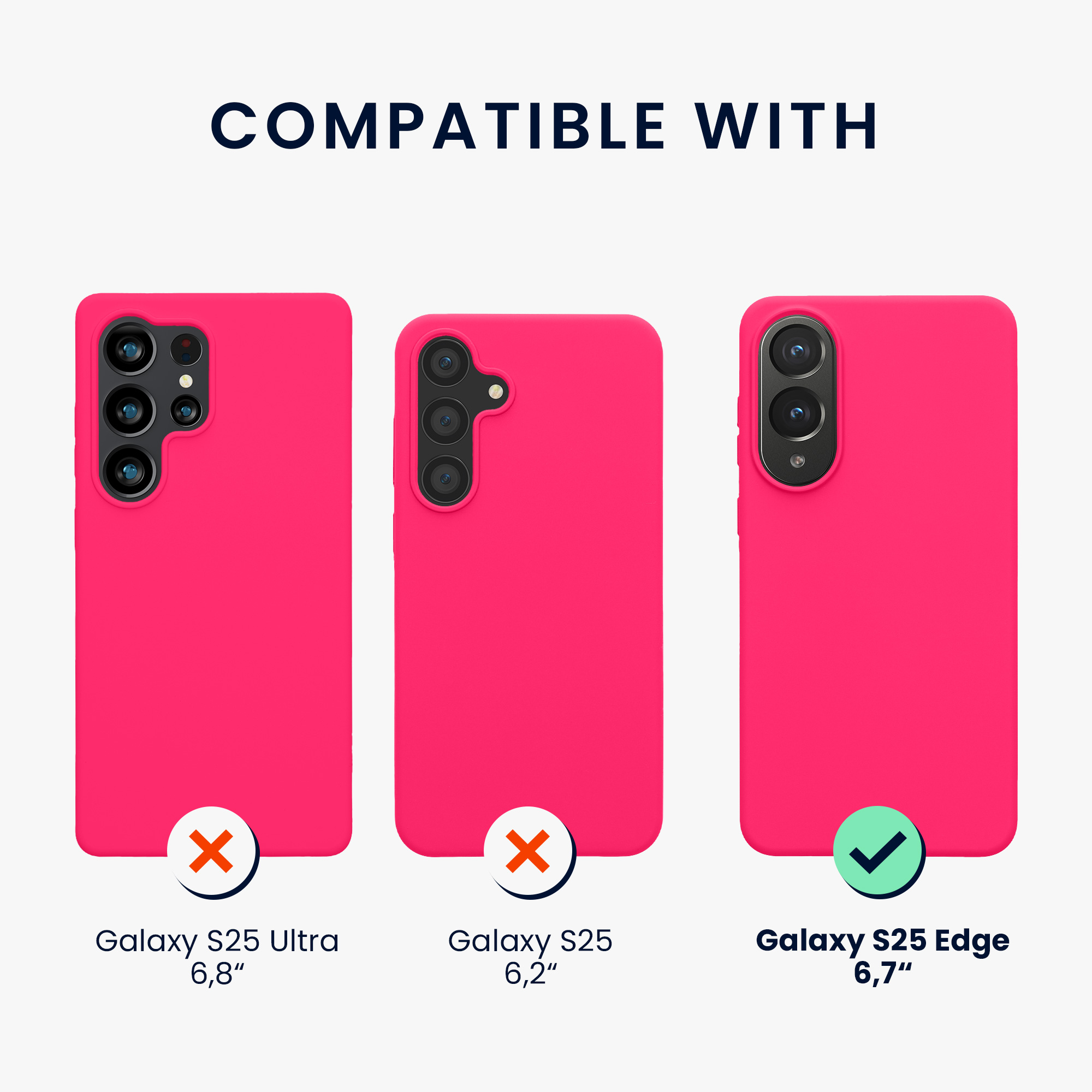 Kryt na mobil Samsung Galaxy S25 Edge kwmobile neonově růžová