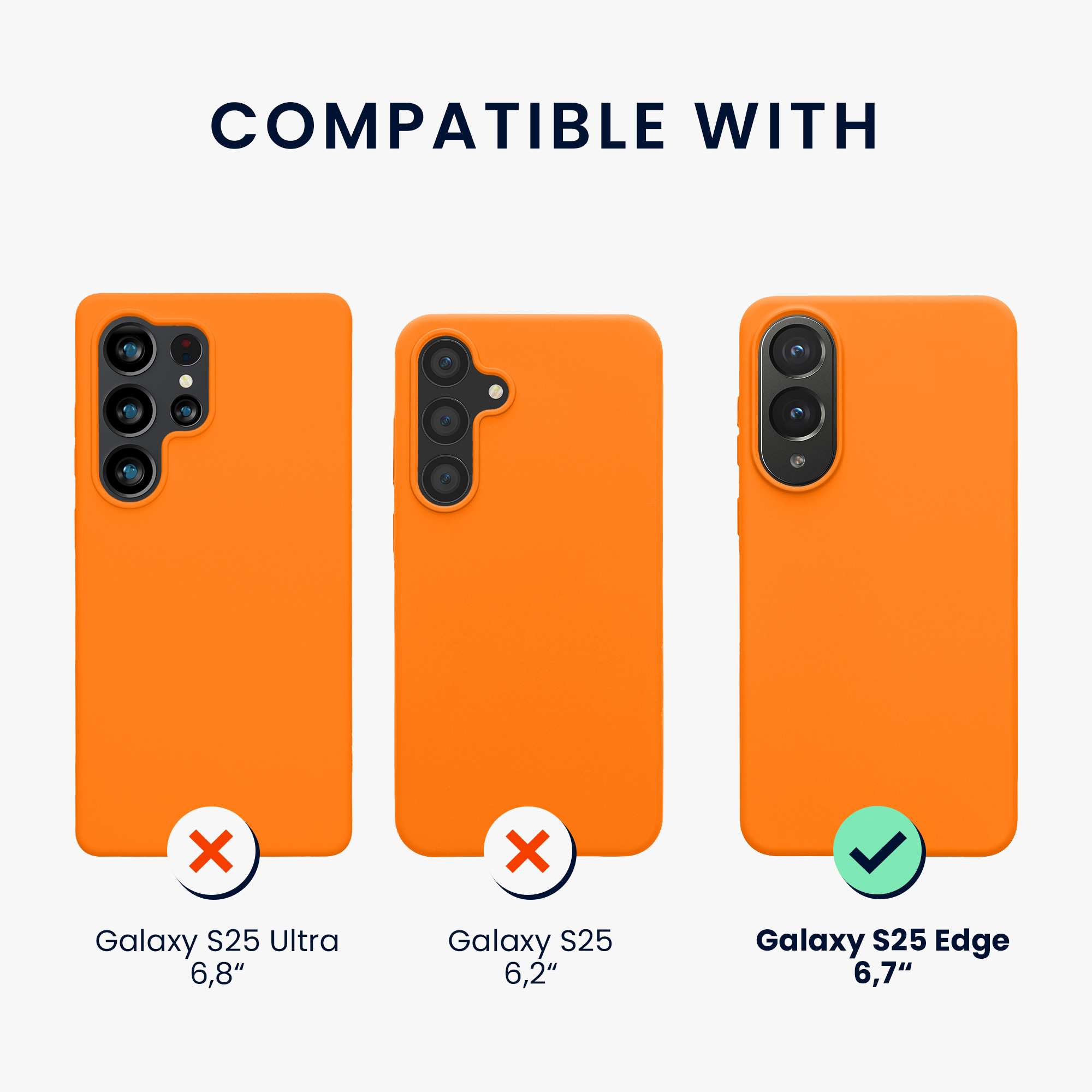 Kryt na mobil Samsung Galaxy S25 Edge kwmobile oranžová Fruity Orange