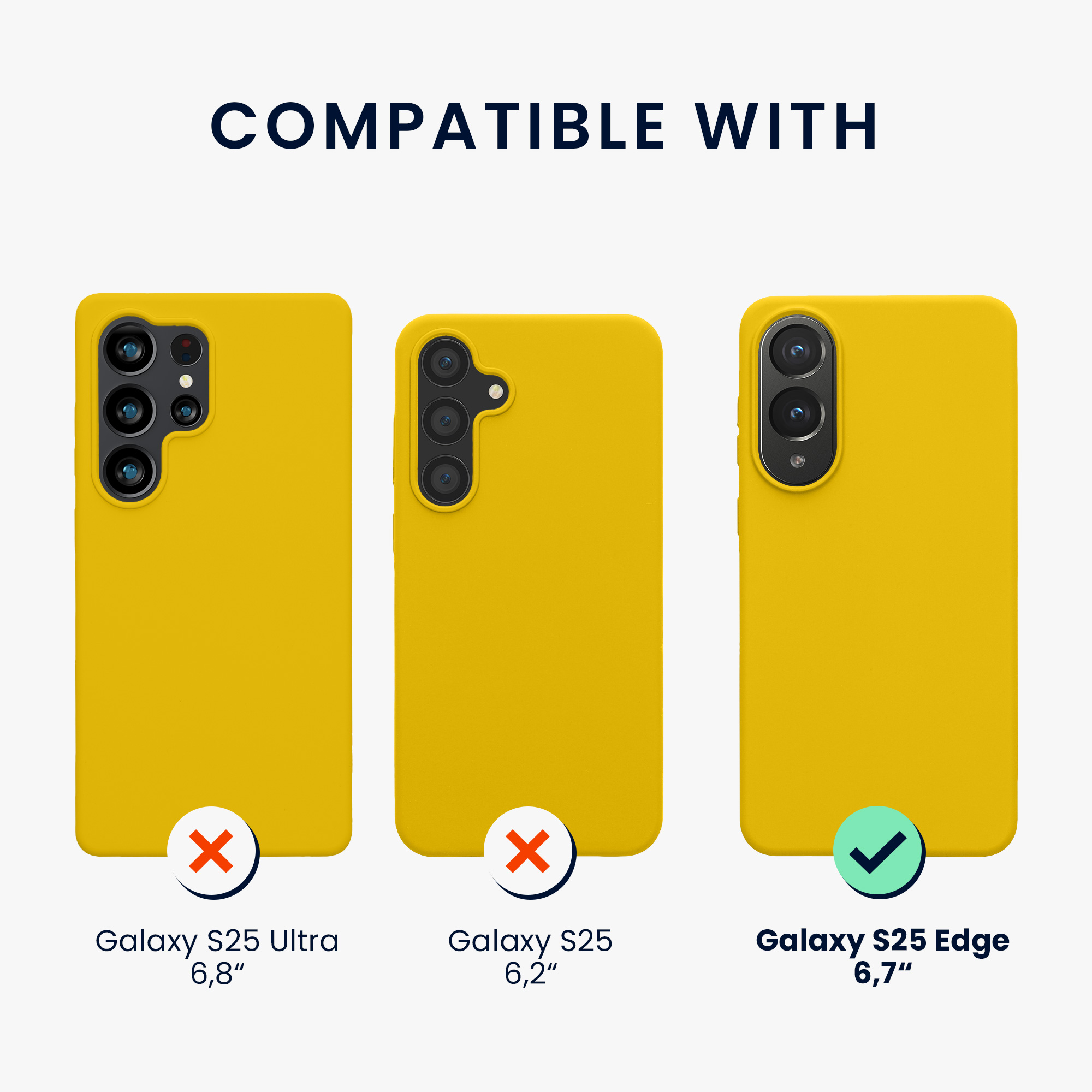 Kryt na mobil Samsung Galaxy S25 Edge kwmobile zářivě žlutá