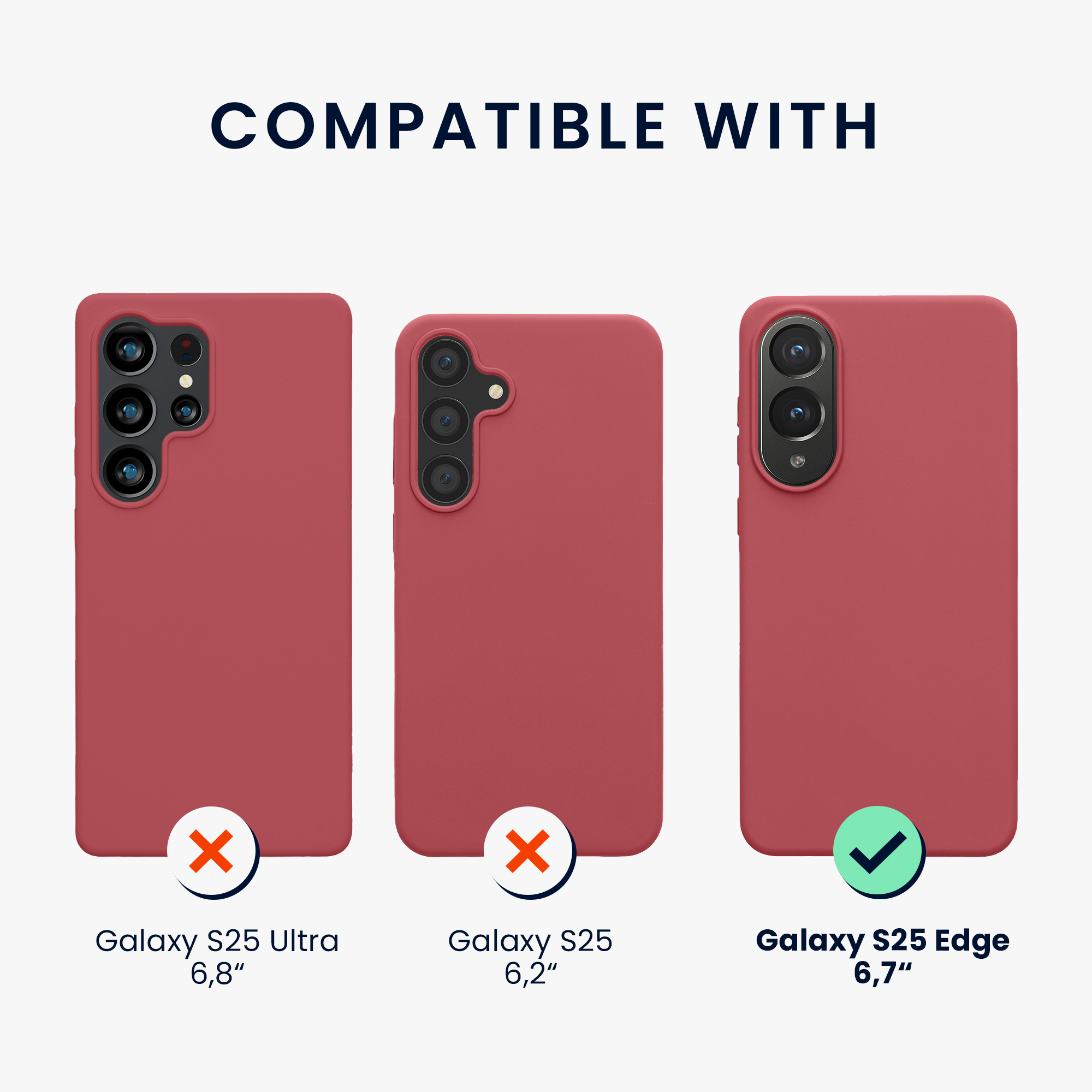 Kryt na mobil Samsung Galaxy S25 Edge kwmobile tmavě růžová Dark Rose