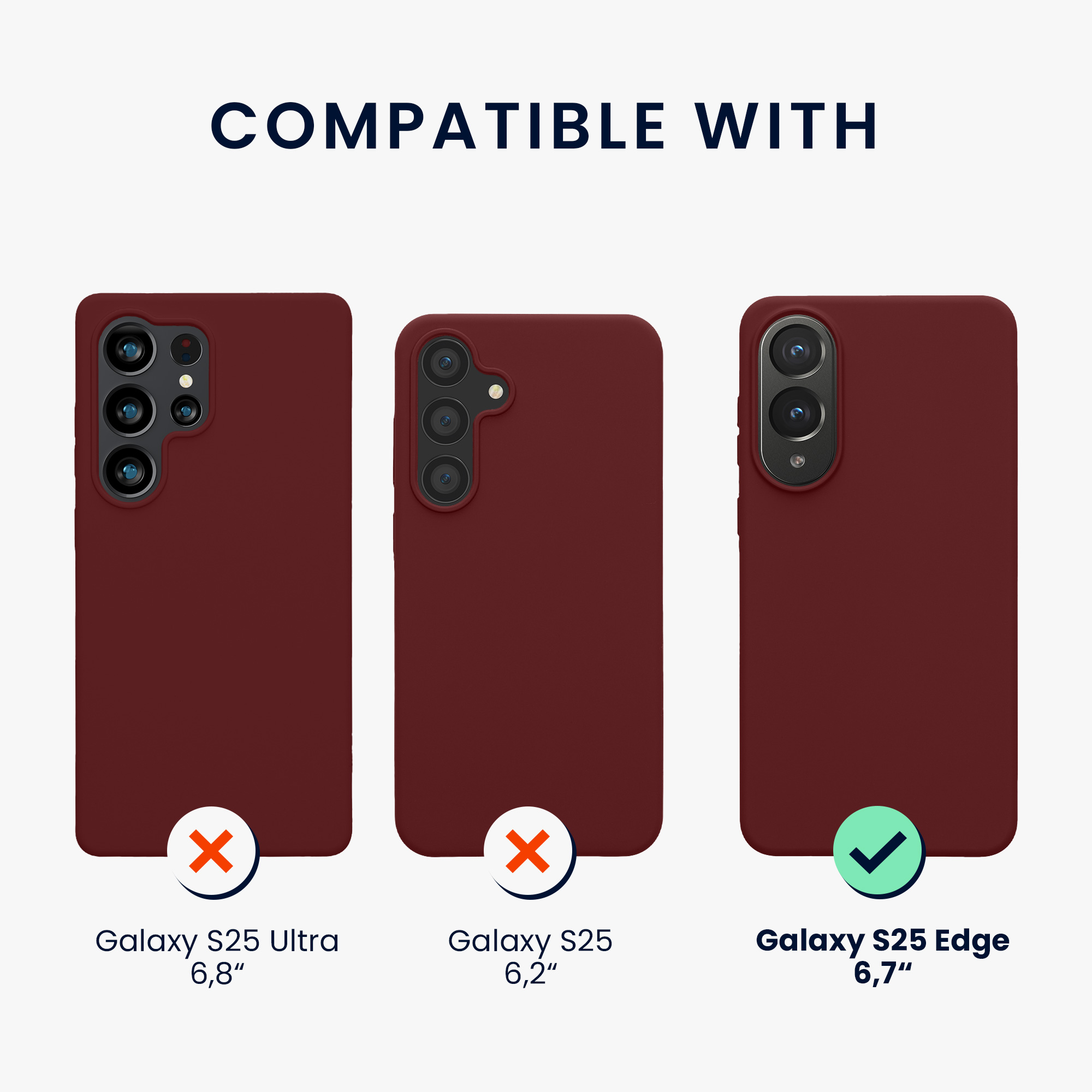 Kryt na mobil Samsung Galaxy S25 Edge kwmobile vínově fialová