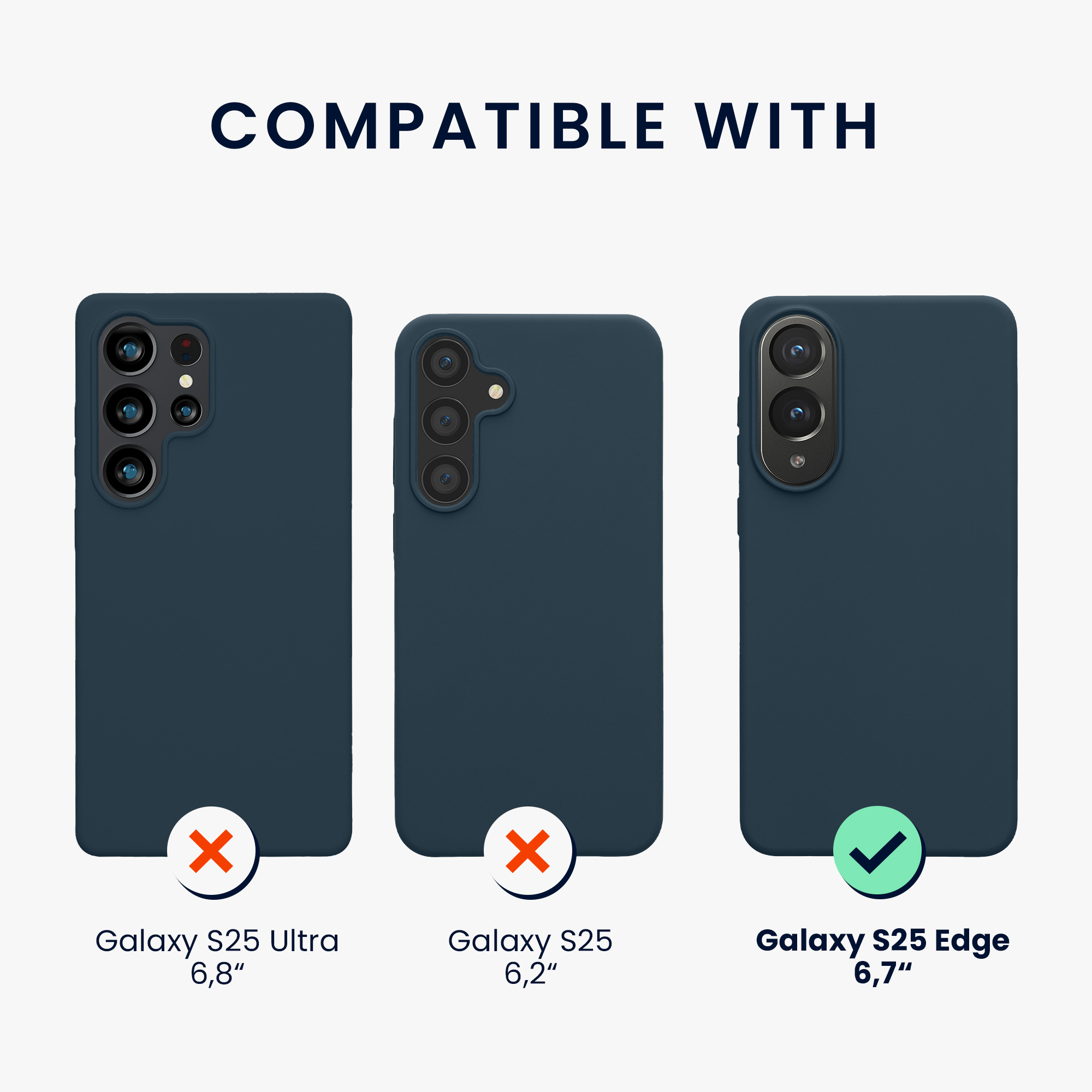 Kryt na mobil Samsung Galaxy S25 Edge kwmobile tmavě šedá Dark Slate