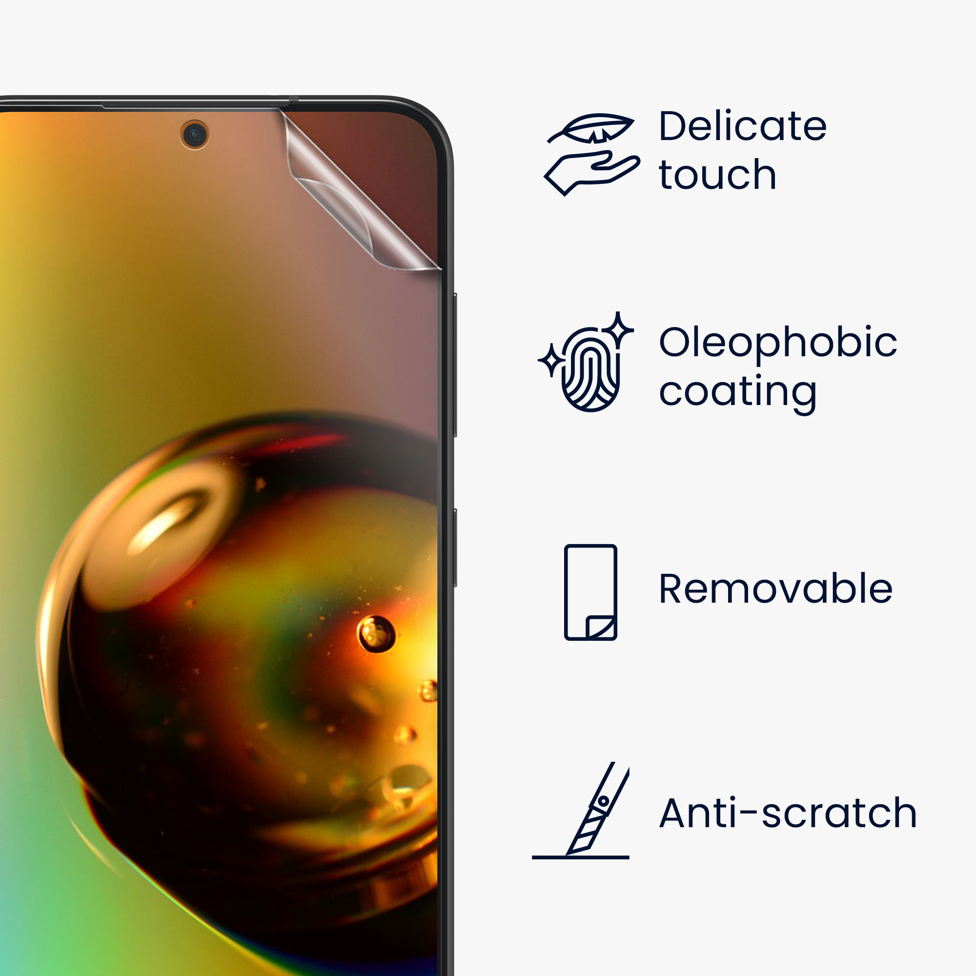 Ochranná fólie Samsung Galaxy S25 Edge kwmobile 3 ks transparentní
