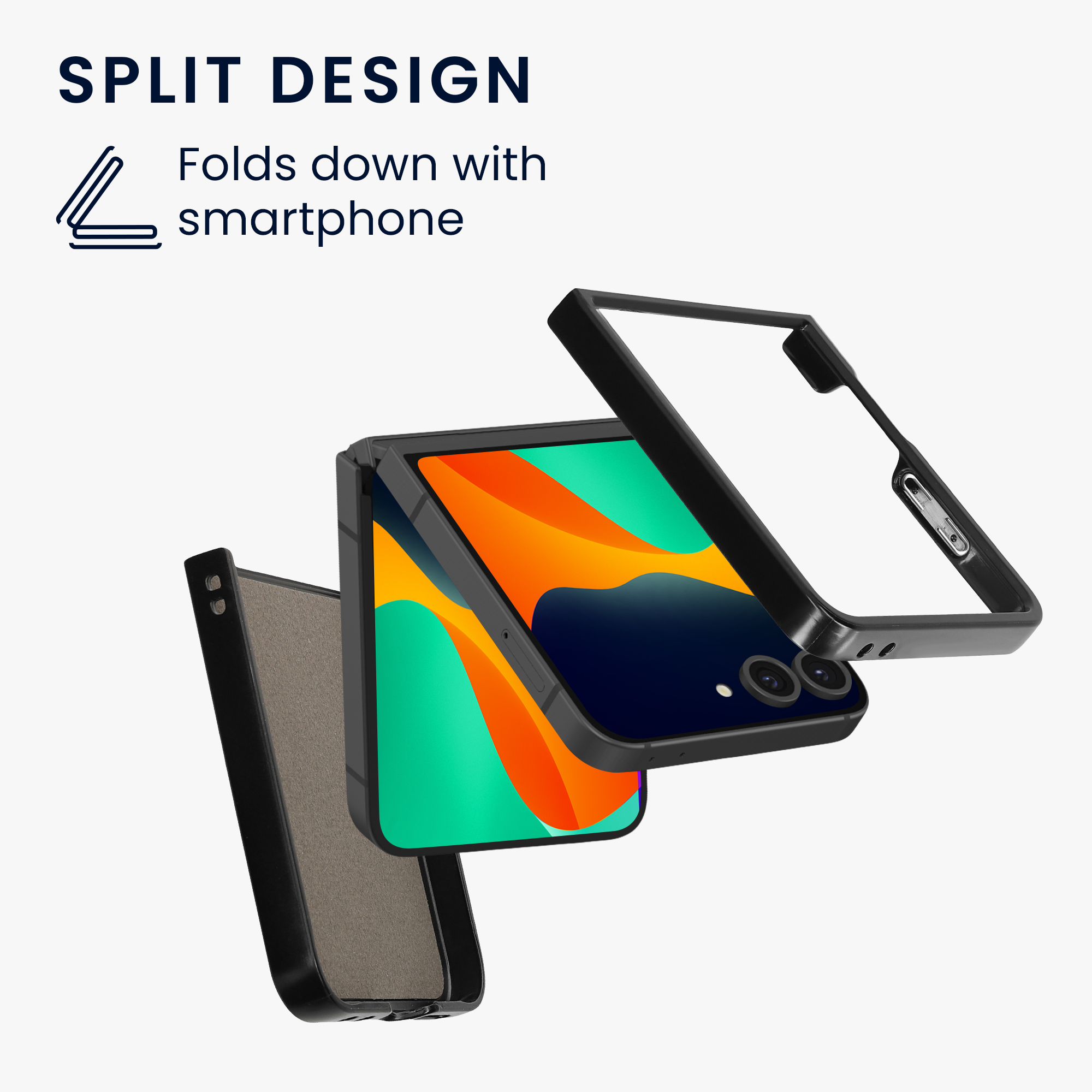 Kryt kwmobile pro Samsung Galaxy Z Flip7 - černá