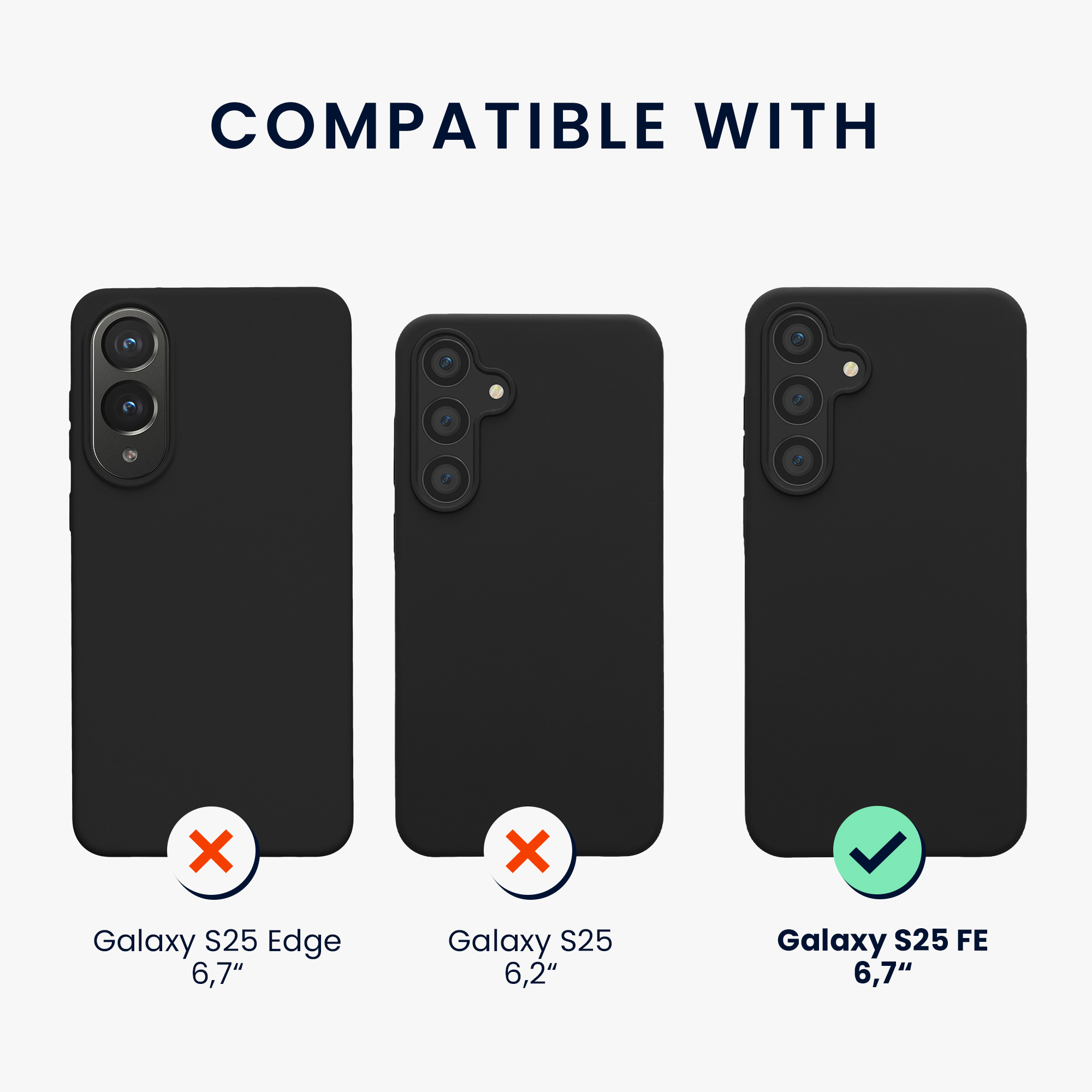 Kryt na mobil Samsung Galaxy S25 FE kwmobile černá