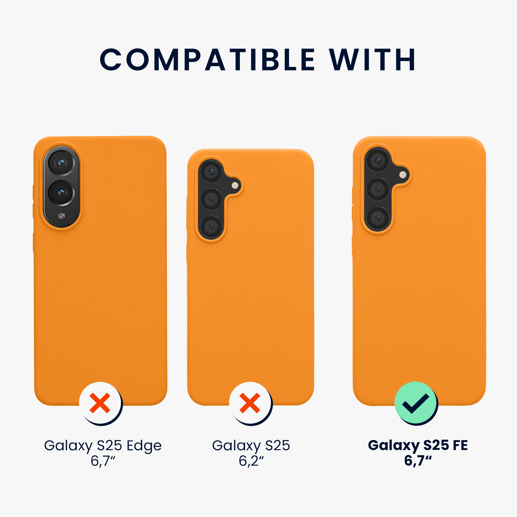Kryt na mobil Samsung Galaxy S25 FE kwmobile oranžová Fruity Orange