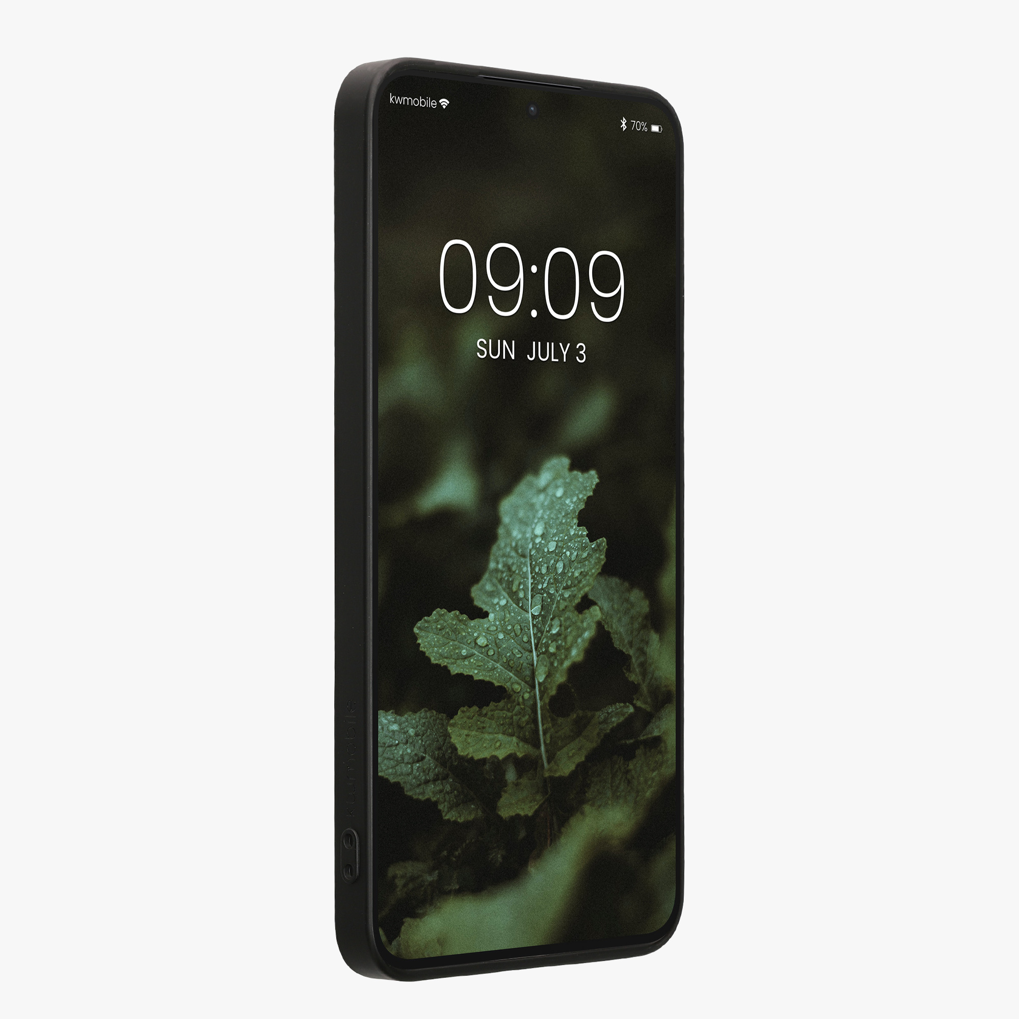 Dřevěné pouzdro pro Samsung Galaxy S25 FE kwmobile - tvrdý obal v tmavě hnědé barvě