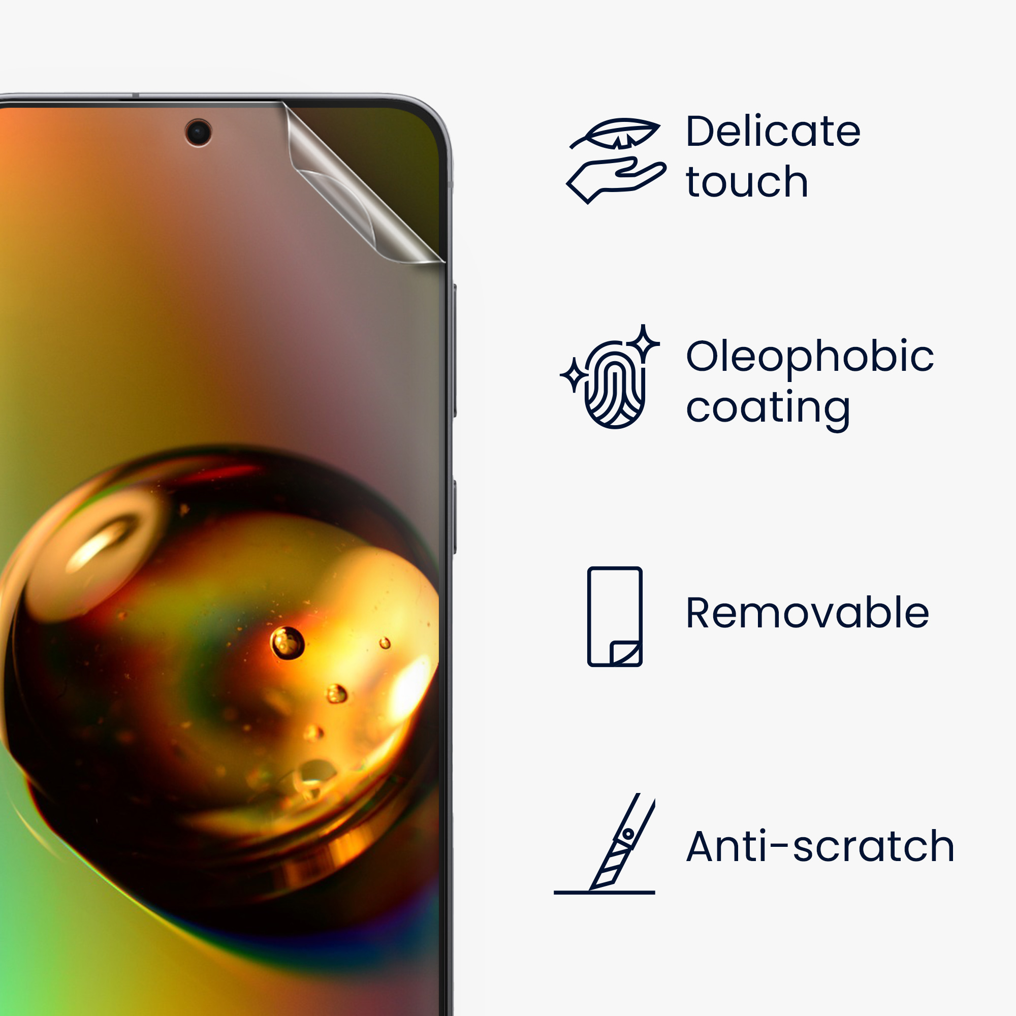 6x čirá ochranná fólie kwmobile Samsung Galaxy S25 FE