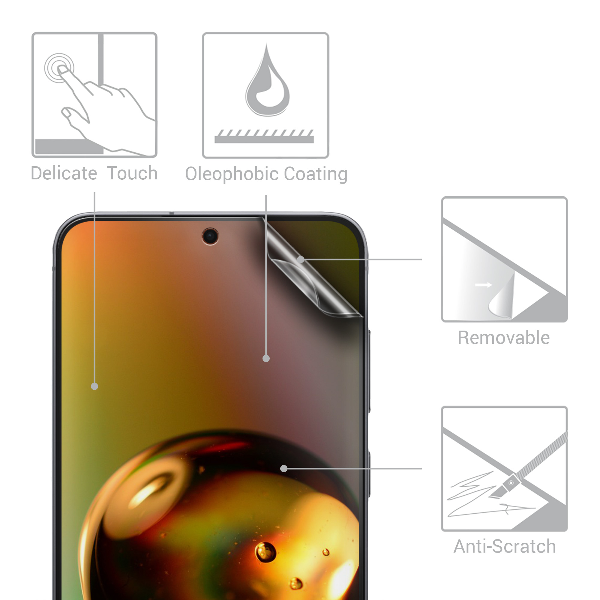 Matné antireflexní ochranné fólie na displej pro Samsung Galaxy S25 FE, 3 ks, odolné proti poškrábání kwmobile