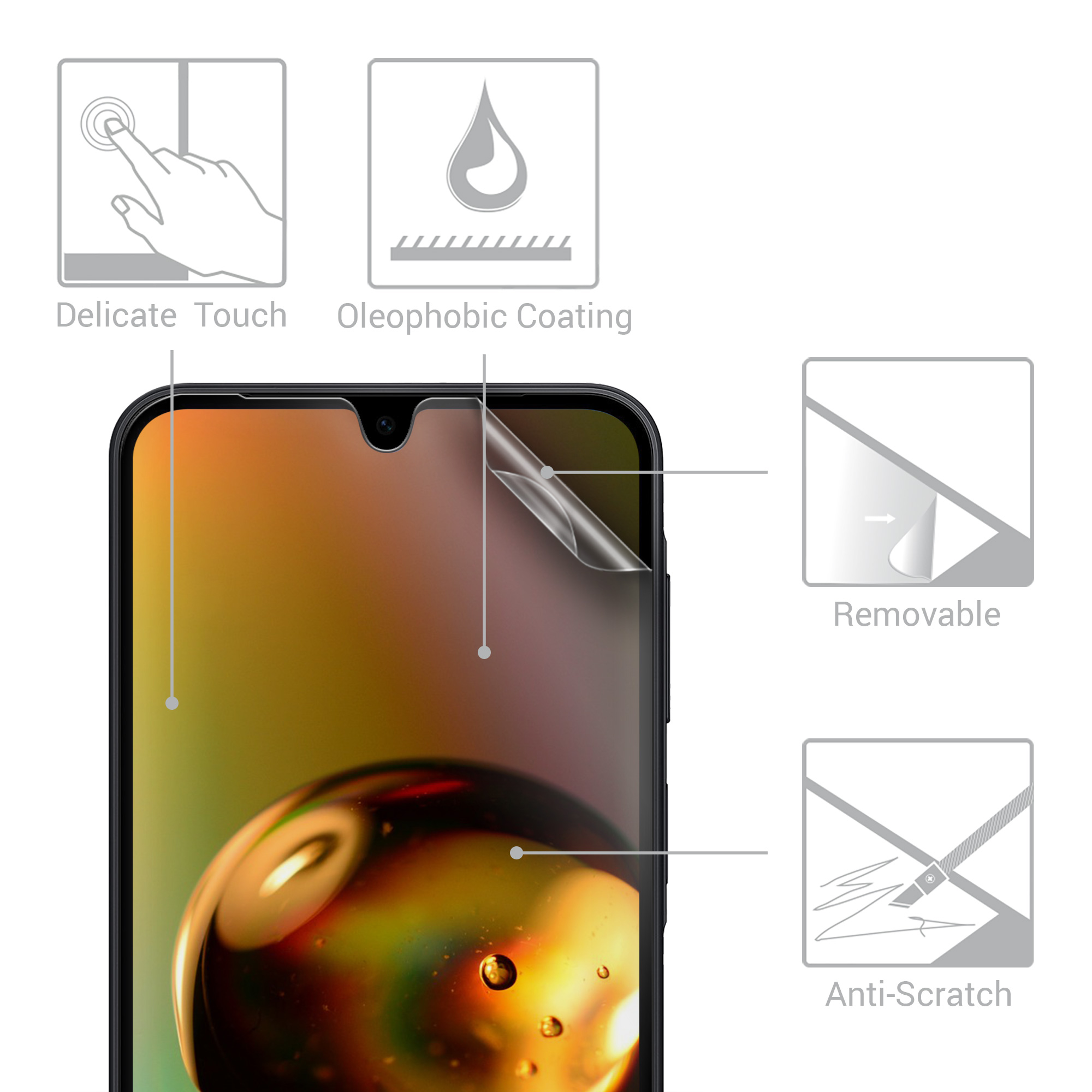 Sada 3 ochranných fólií pro Samsung Galaxy A17 4G / 5G kwmobile - matný