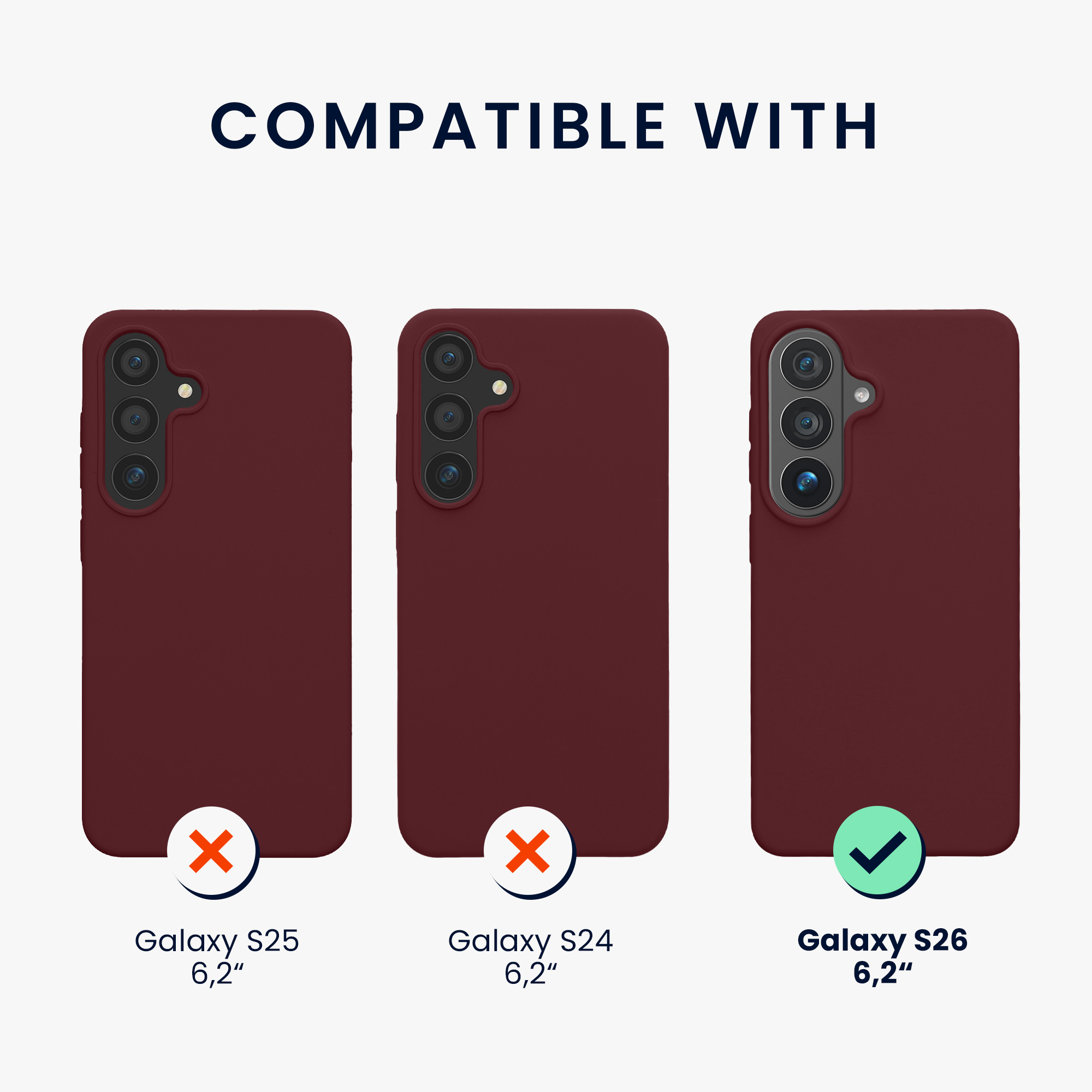 Pouzdro pro Samsung Galaxy S26 kwmobile silikonové - vínově fialová