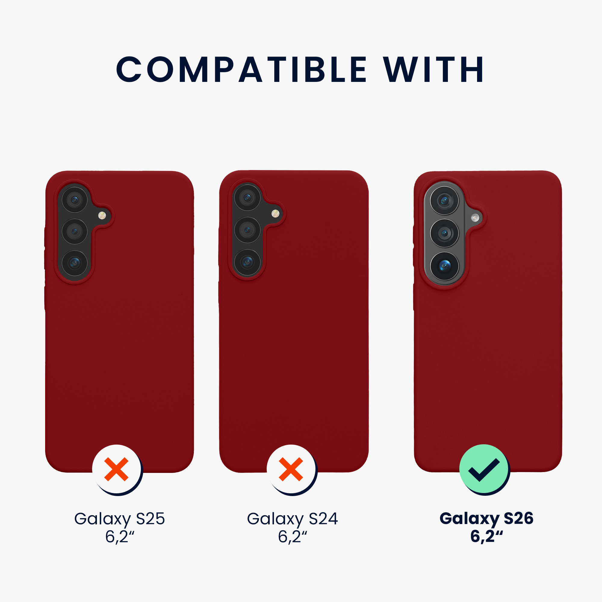 Pouzdro pro Samsung Galaxy S26 kwmobile silikonové - rebarborová červená