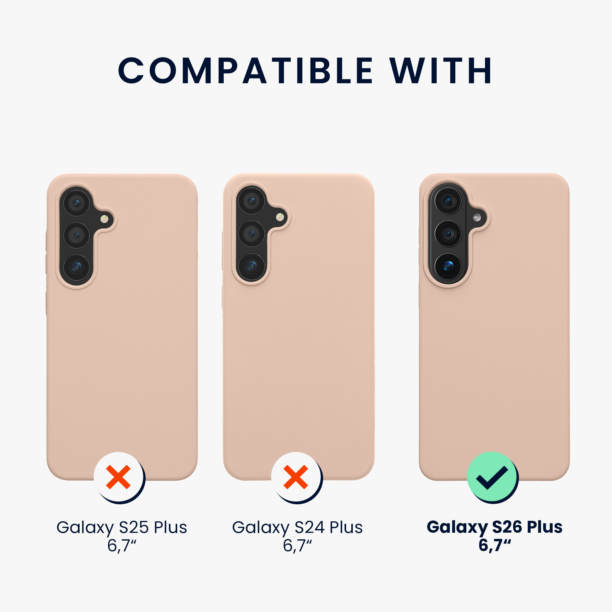 Pouzdro pro Samsung Galaxy S26 Plus kwmobile silikonové - matná starorůžová