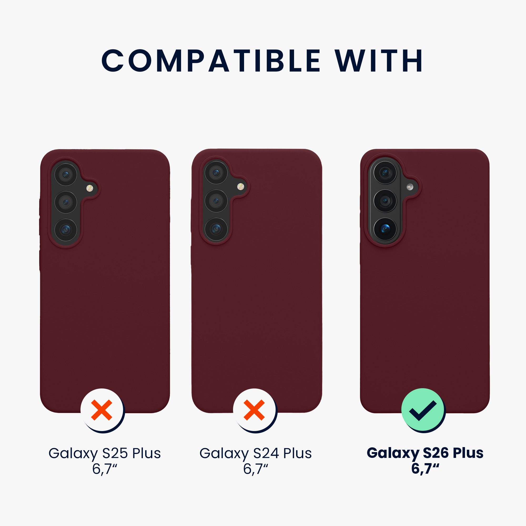 Pouzdro pro Samsung Galaxy S26 Plus kwmobile silikonové - vínově fialová