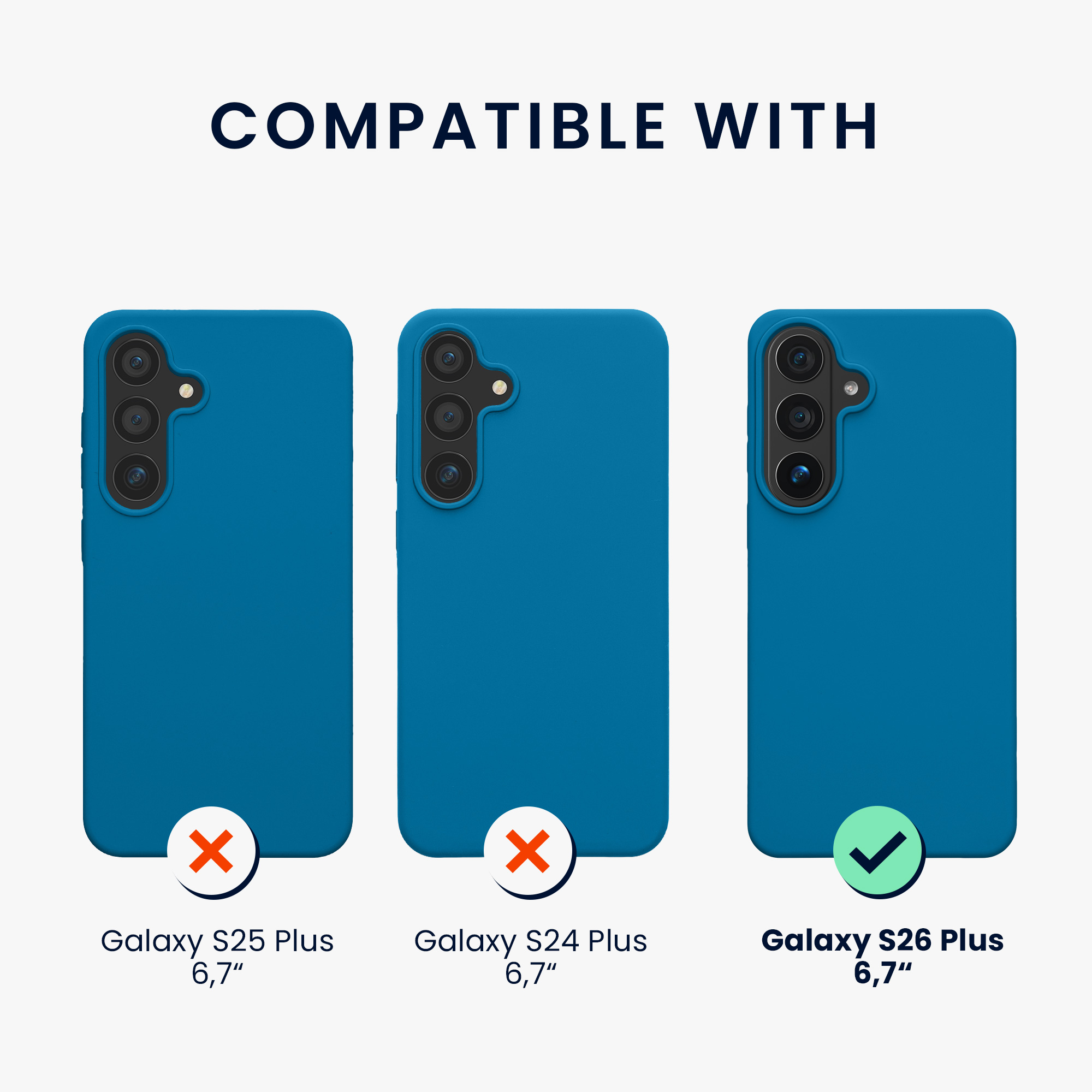 Pouzdro pro Samsung Galaxy S26 Plus kwmobile silikonové - karibská modrá