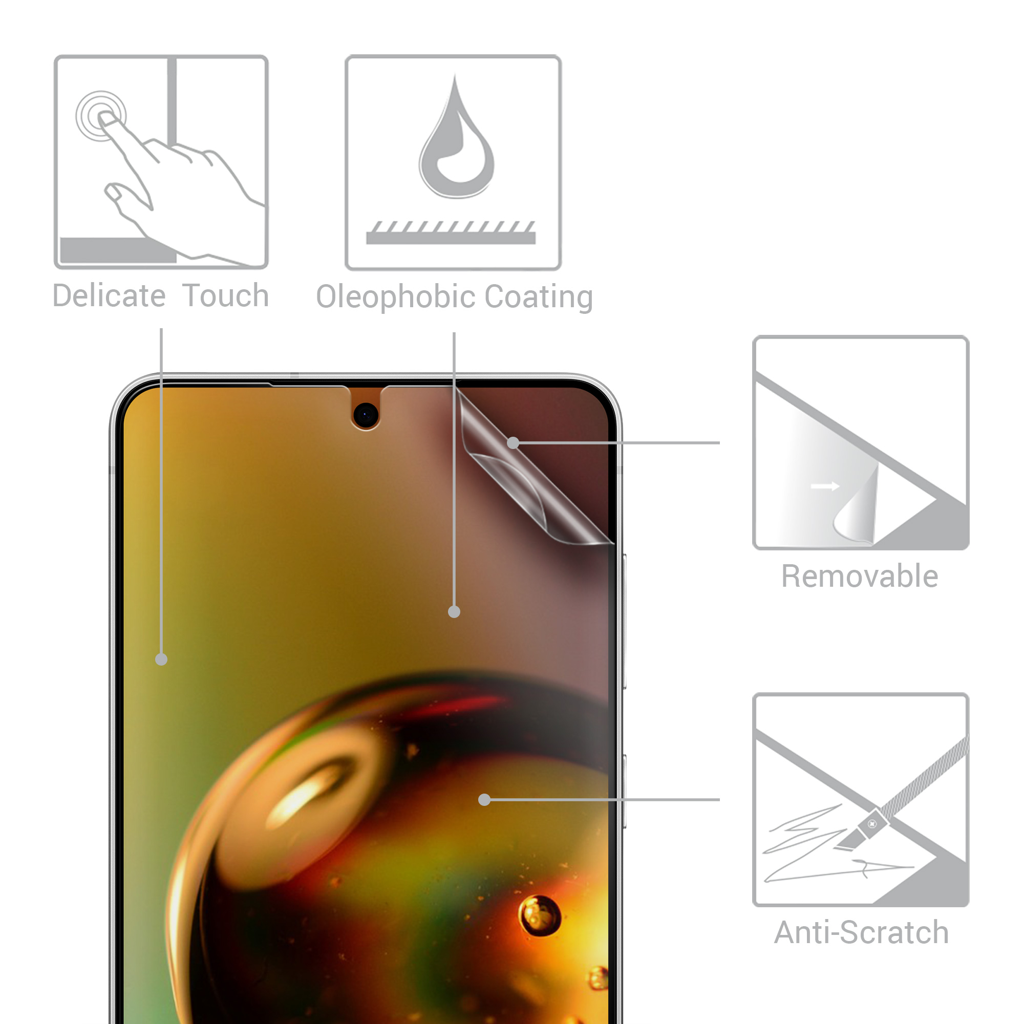 3x matná ochranná fólie kwmobile Samsung Galaxy S26 Plus