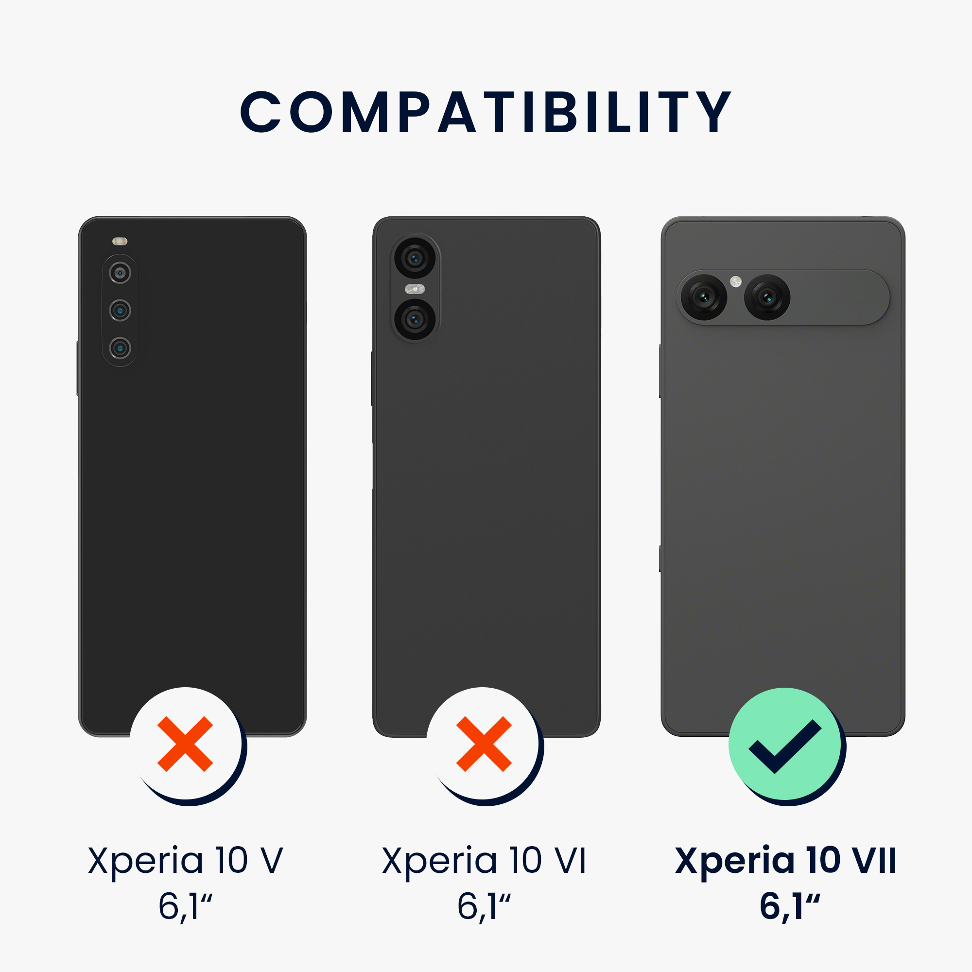 Kryt na mobil kwmobile - Sony Xperia 10 VII - šedozelená