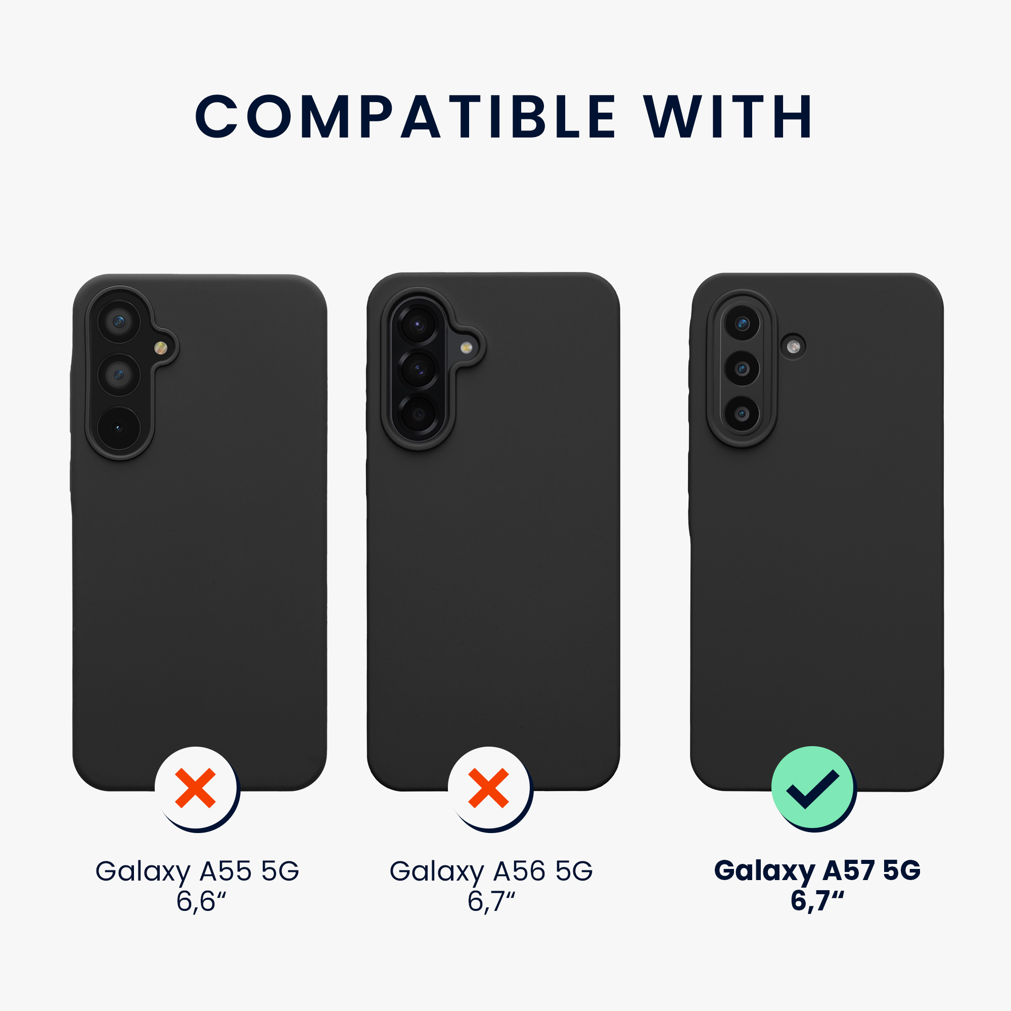 Kryt na mobil Samsung Galaxy A57 5G kwmobile TPU Černá