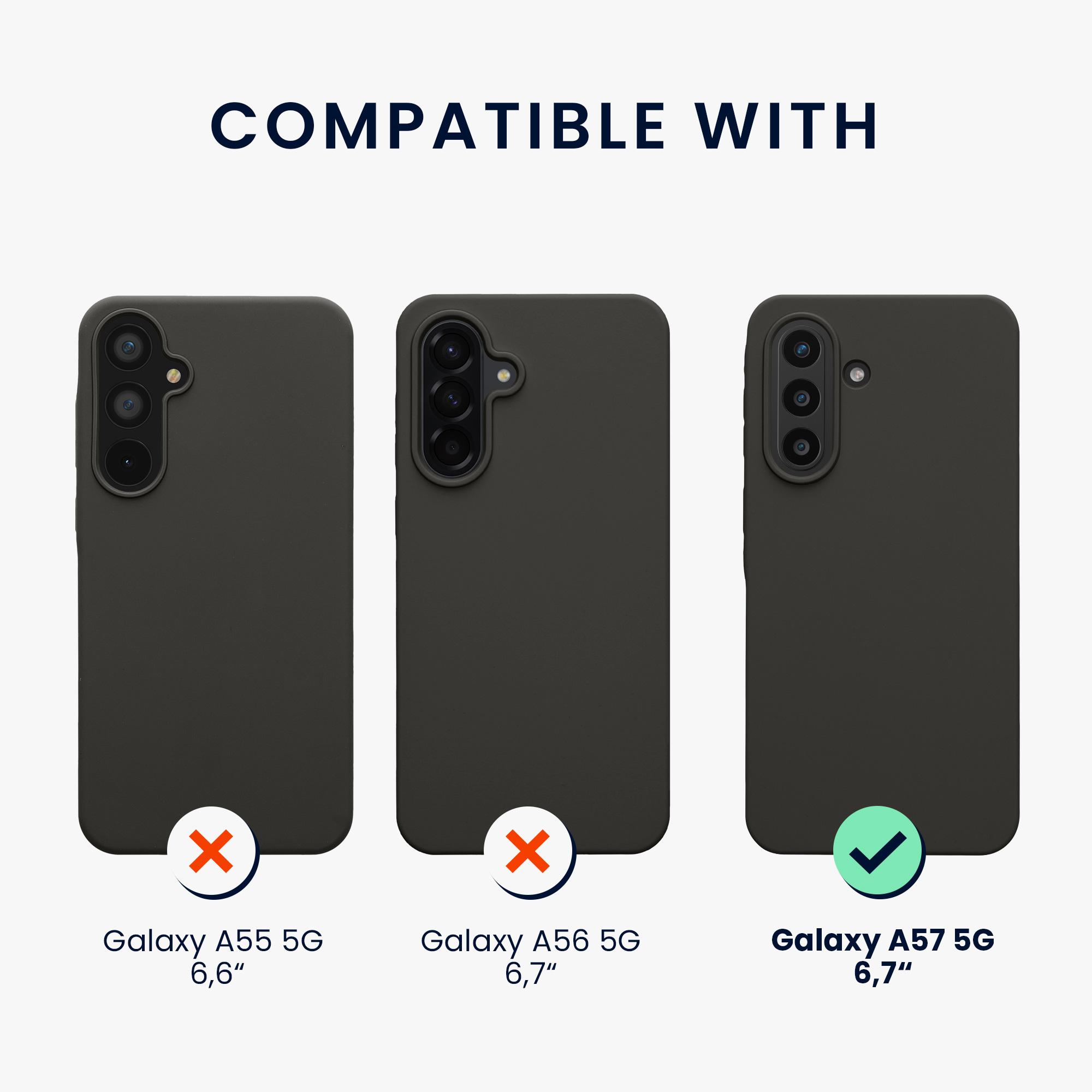 Kryt na mobil Samsung Galaxy A57 5G kwmobile TPU Tmavě šedá