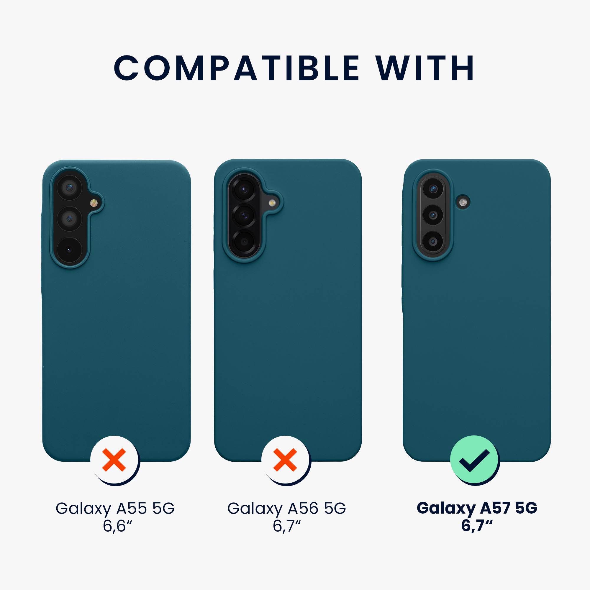 Kryt na mobil Samsung Galaxy A57 5G kwmobile TPU Matná petrolejová