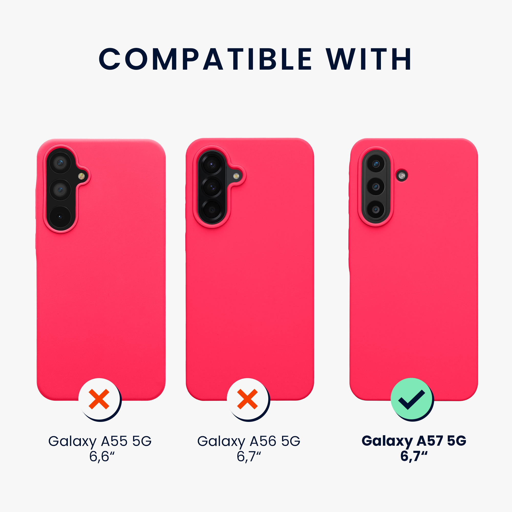 Kryt na mobil Samsung Galaxy A57 5G kwmobile TPU Neonová růžová