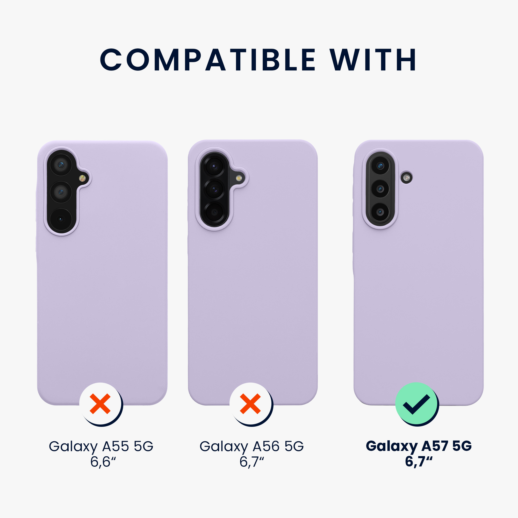 Pouzdro pro Samsung Galaxy A57 5G kwmobile silikonové - levandulová