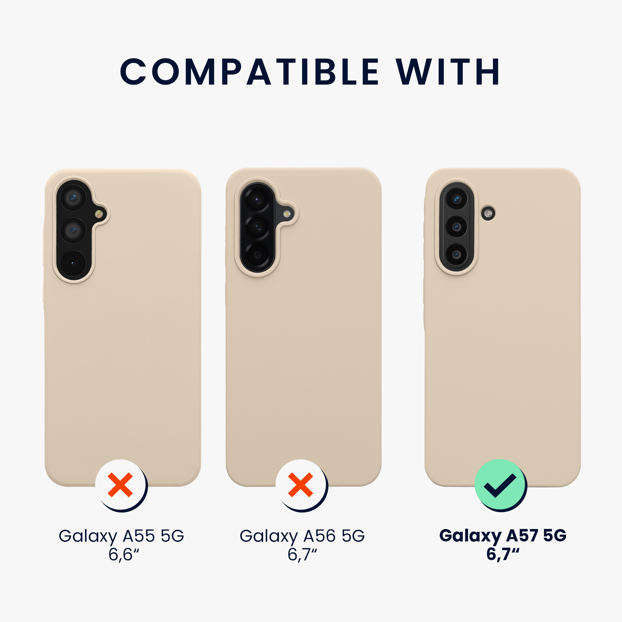 Kryt na mobil Samsung Galaxy A57 5G kwmobile TPU Matná krémová