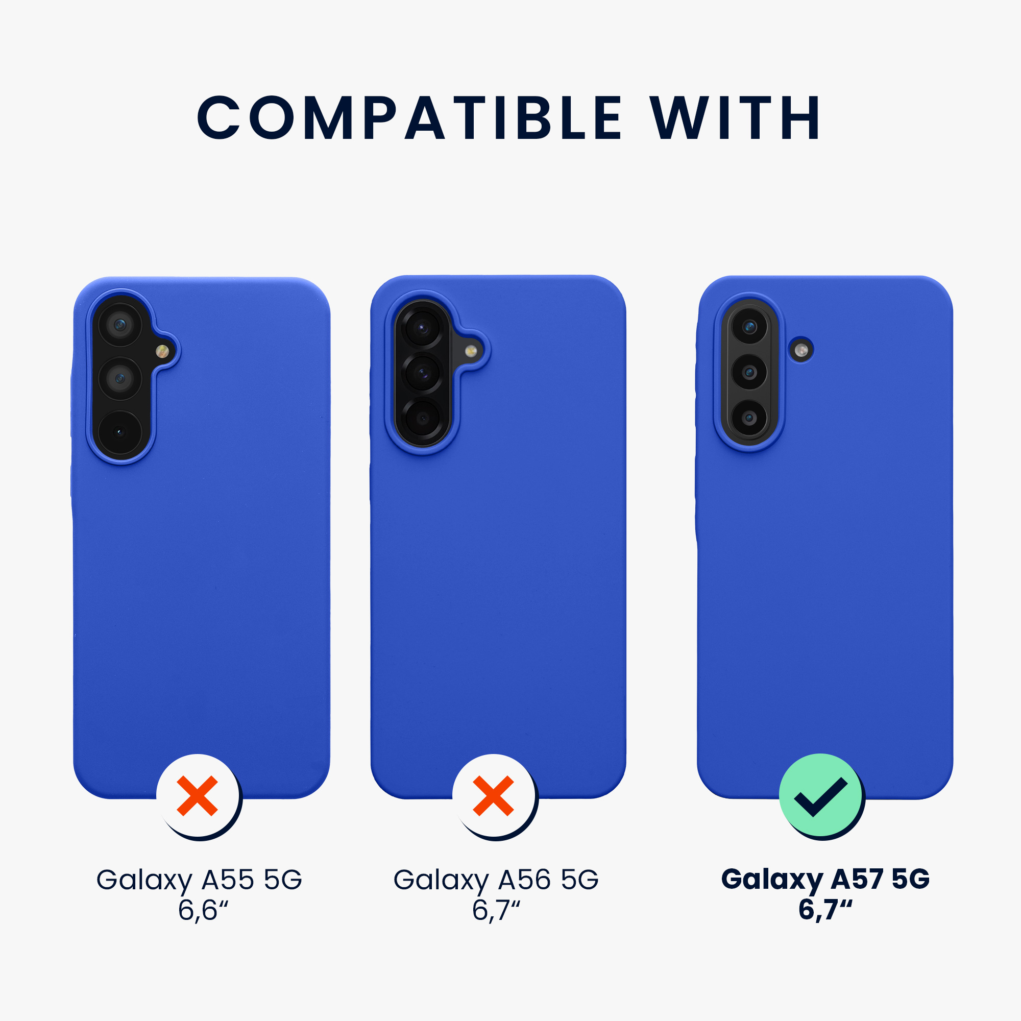 Kryt na mobil Samsung Galaxy A57 5G kwmobile TPU Baltická modrá