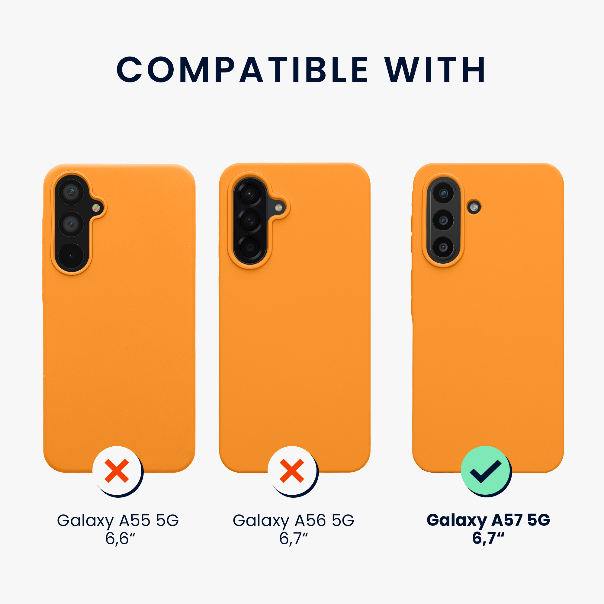Kryt na mobil Samsung Galaxy A57 5G kwmobile slim matný TPU Ovocná oranžová
