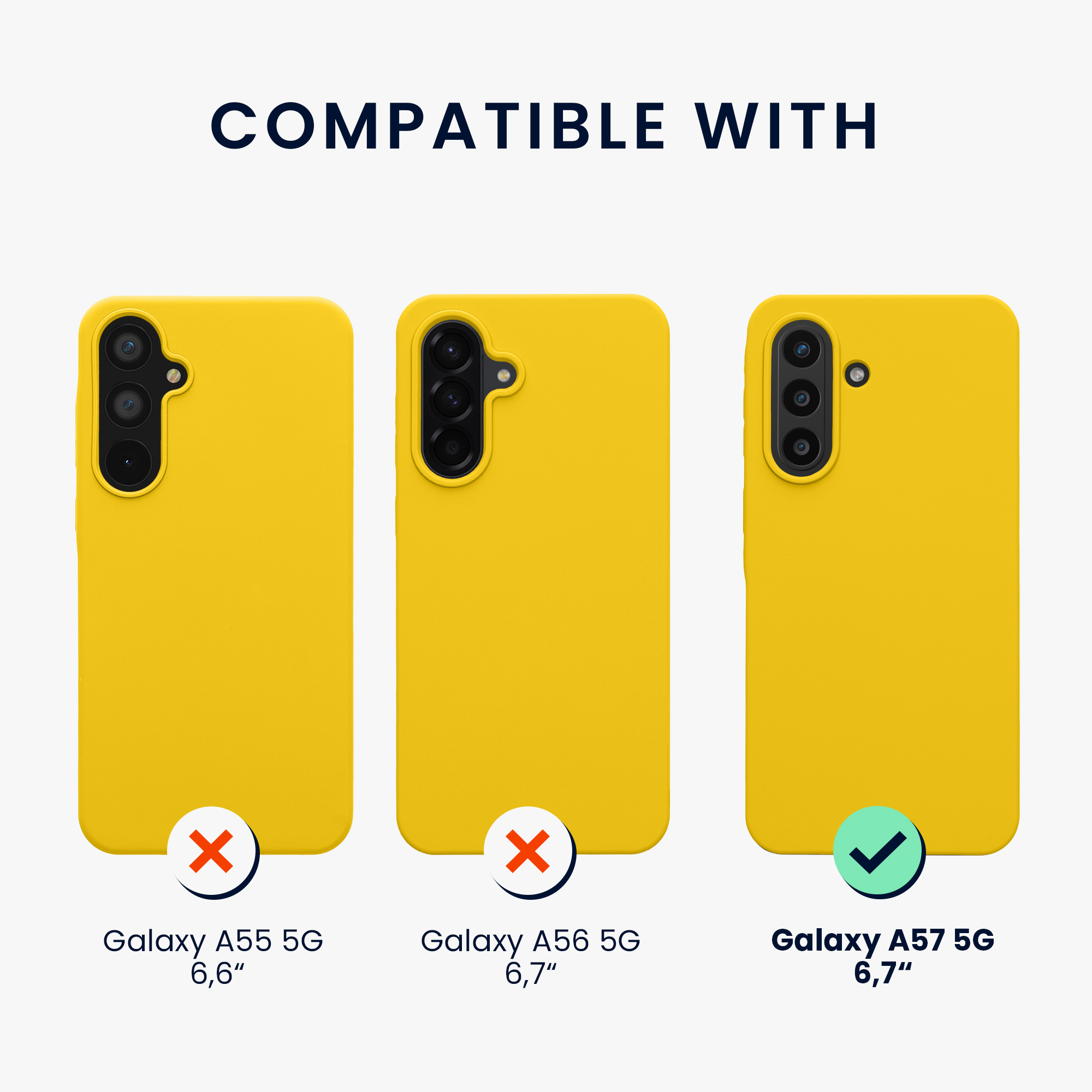 Kryt na mobil Samsung Galaxy A57 5G kwmobile TPU Zářivá žlutá