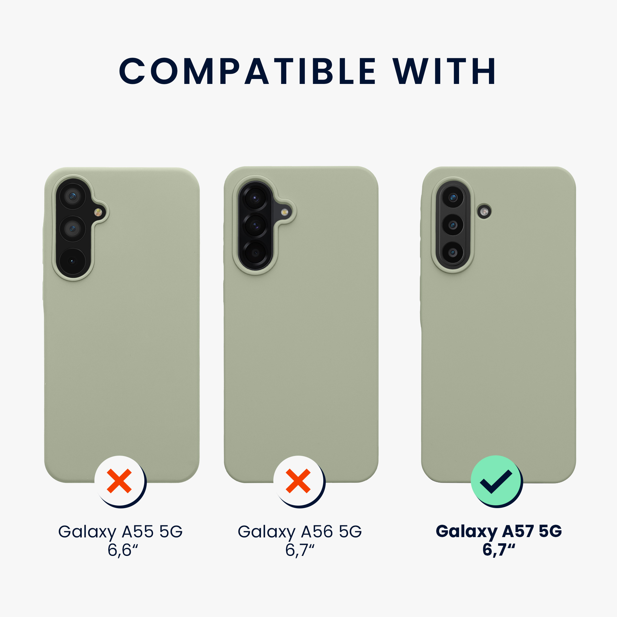 Kryt na mobil Samsung Galaxy A57 5G kwmobile TPU Šedo-zelená