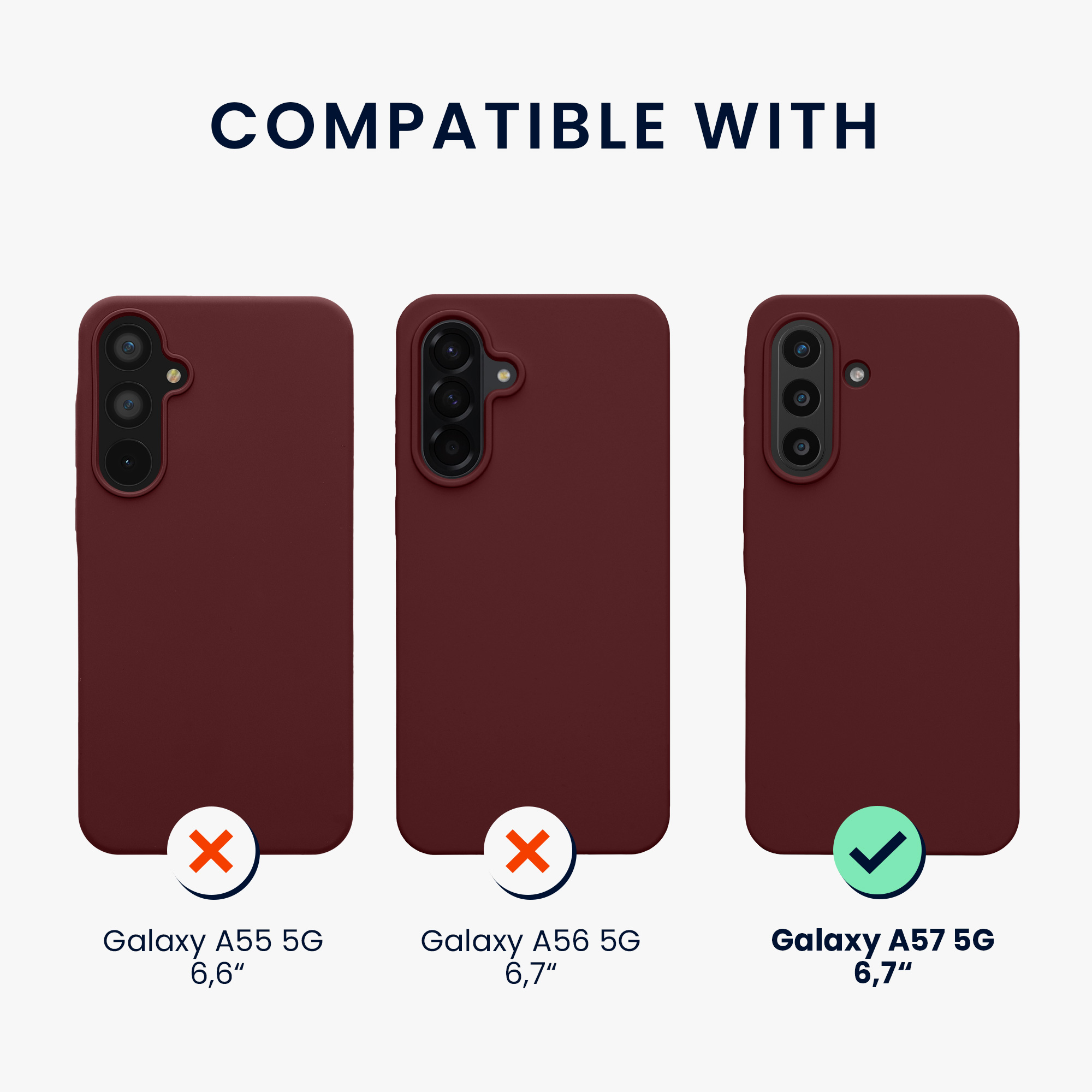 Kryt na mobil Samsung Galaxy A57 5G kwmobile TPU Bordeaux fialová