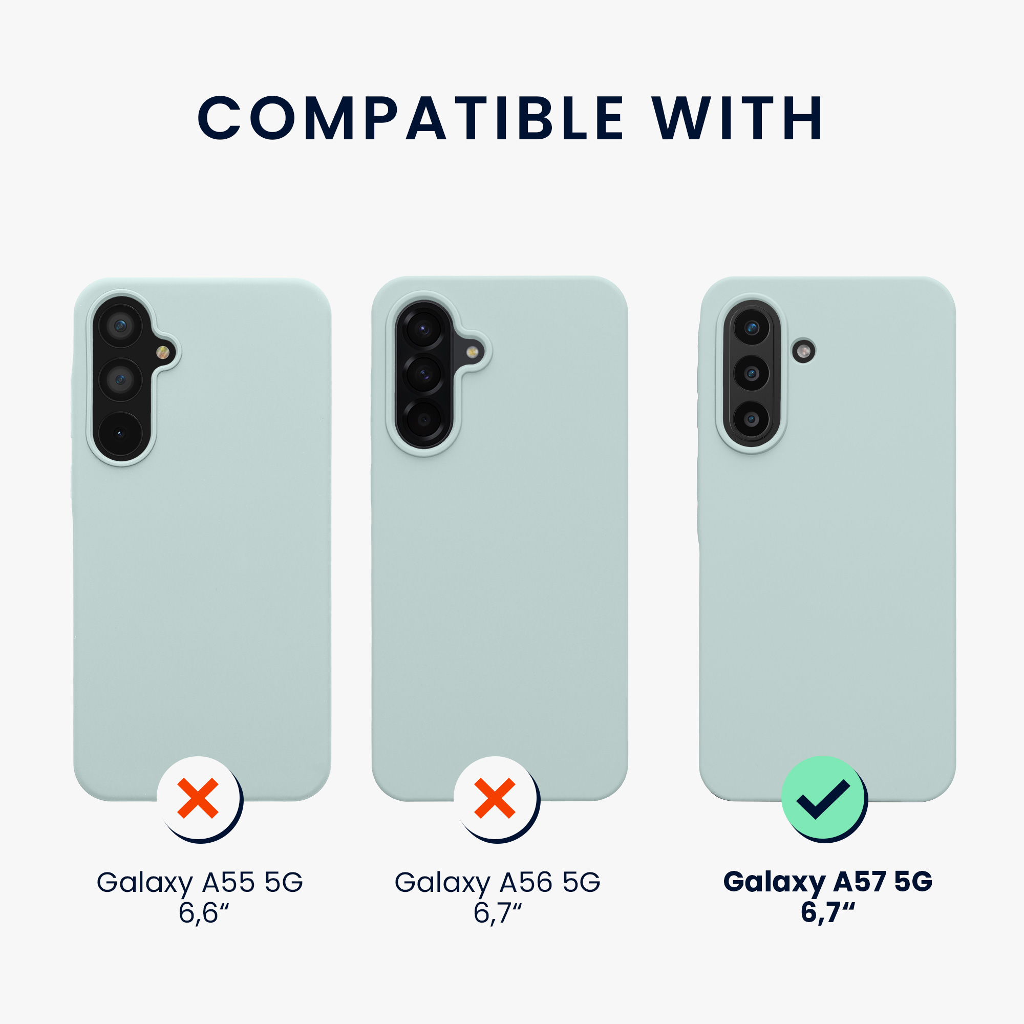Kryt na mobil Samsung Galaxy A57 5G kwmobile TPU Chladná mátová