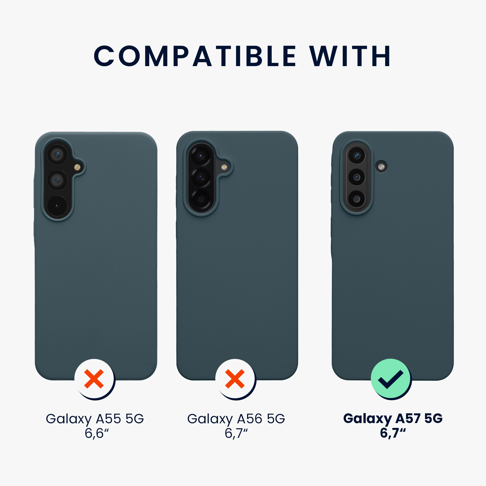 Kryt na mobil Samsung Galaxy A57 5G kwmobile TPU Tmavě břidlicová