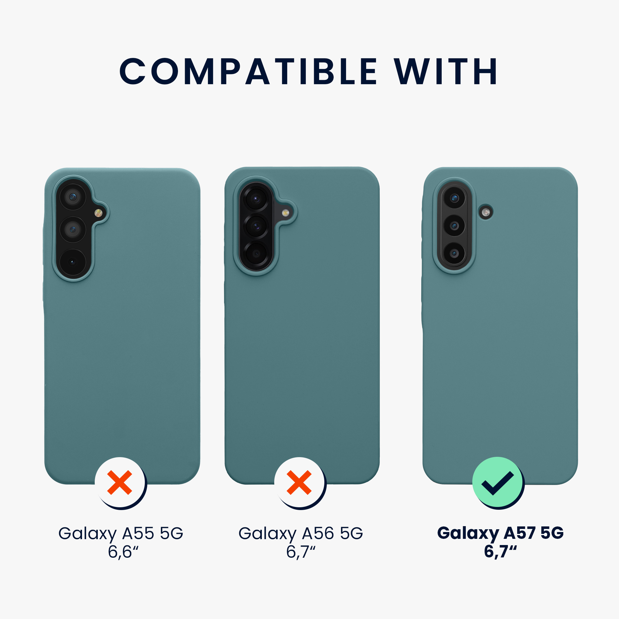 Kryt na mobil Samsung Galaxy A57 5G kwmobile TPU Arktická noc
