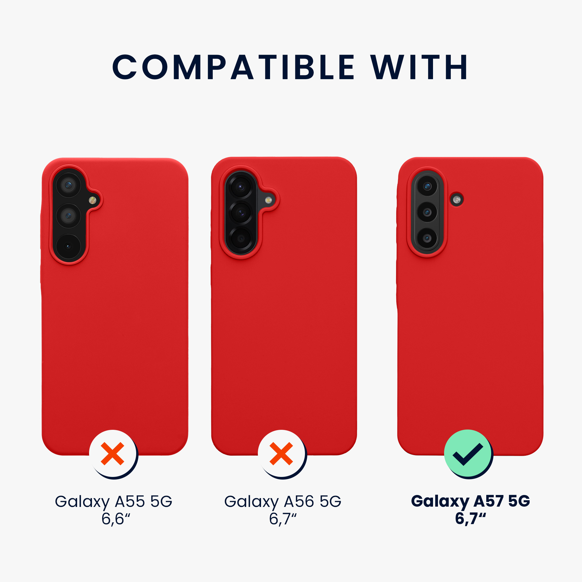 Kryt na mobil Samsung Galaxy A57 5G kwmobile TPU Klasická červená