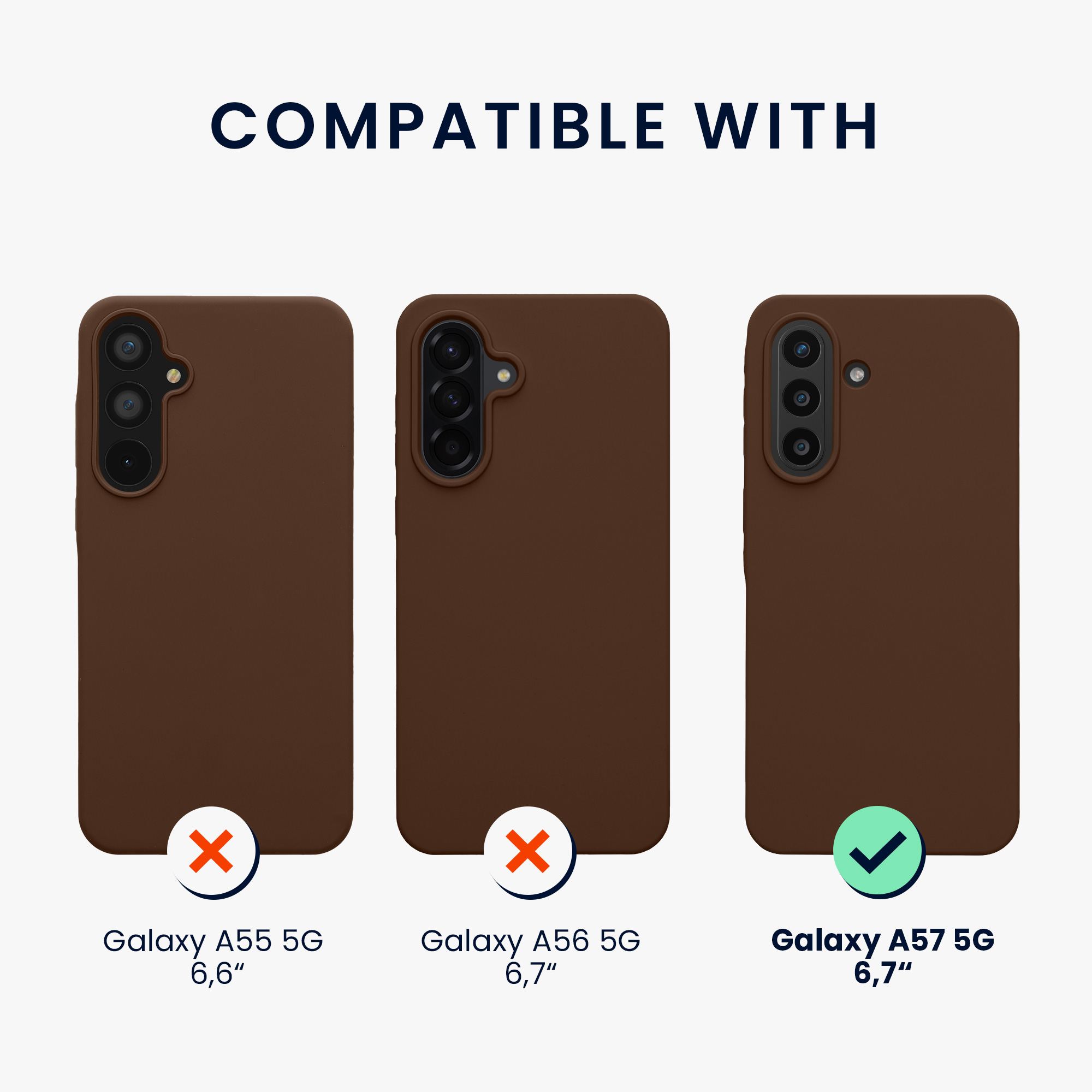 Kryt na mobil Samsung Galaxy A57 5G kwmobile TPU Čokoládová