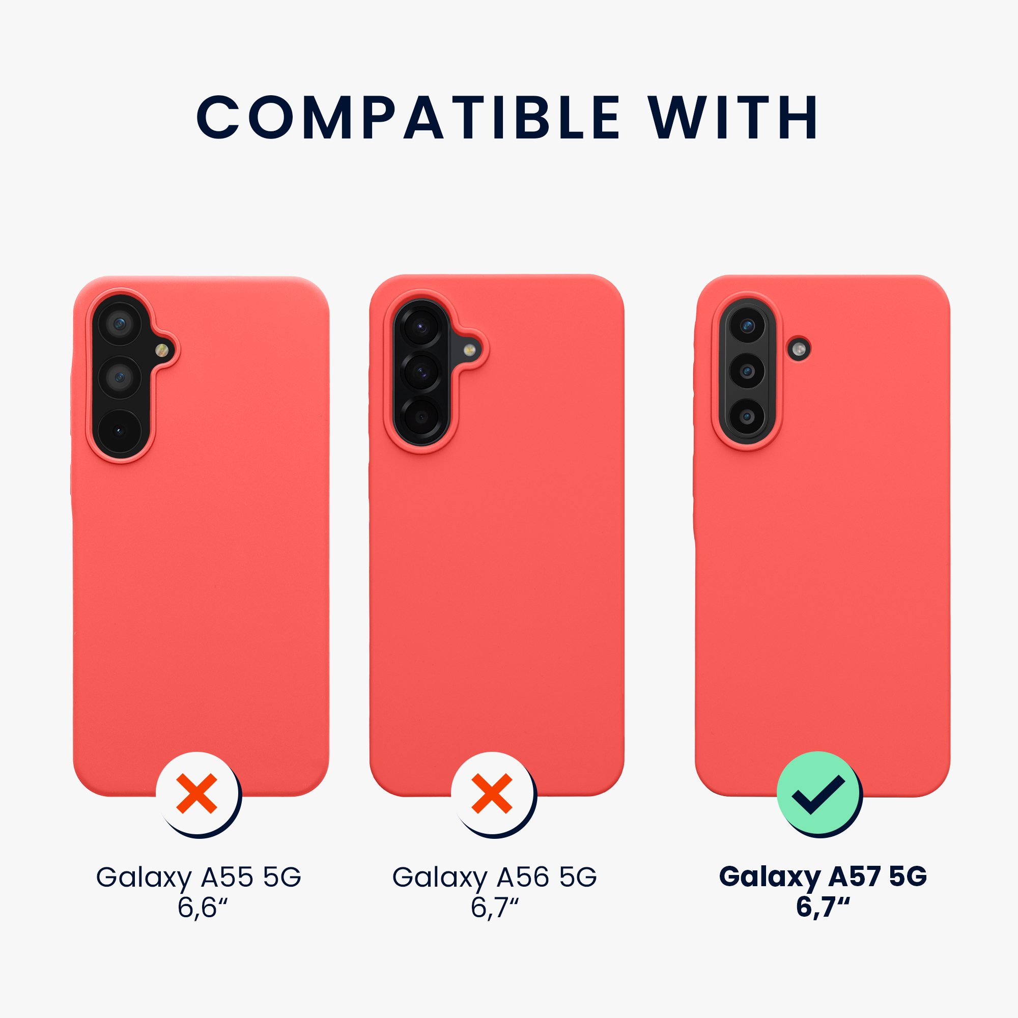 Pouzdro pro Samsung Galaxy A57 5G kwmobile silikonové - neonově korálová