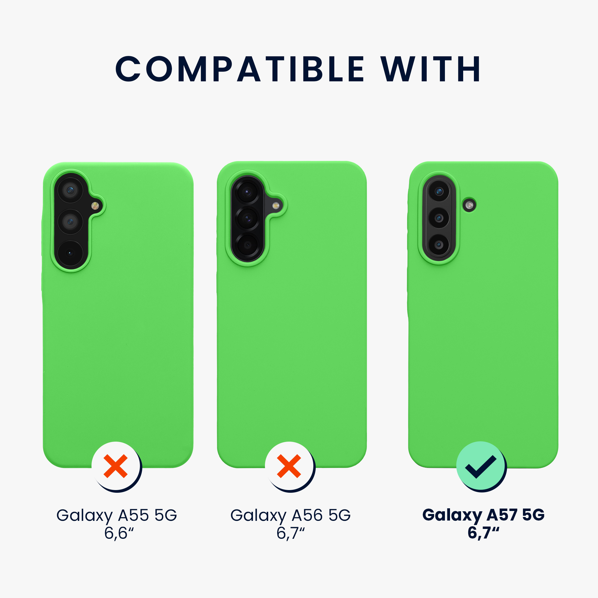Pouzdro pro Samsung Galaxy A57 5G kwmobile silikonové - limetkově zelená