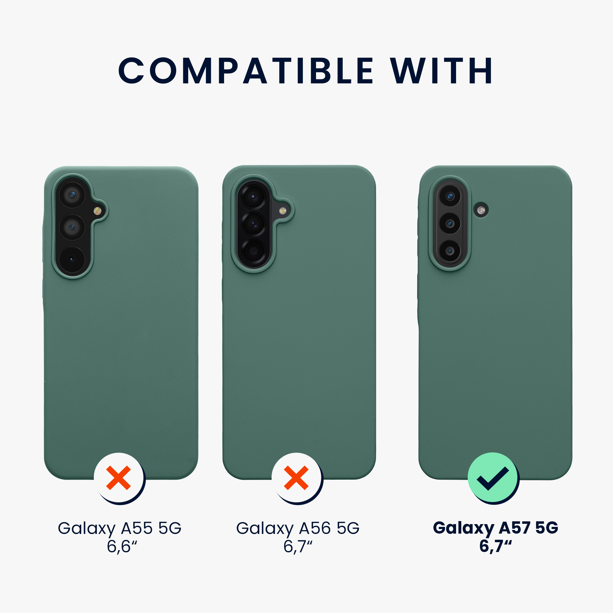 Pouzdro pro Samsung Galaxy A57 5G kwmobile silikonové - lesní zelená