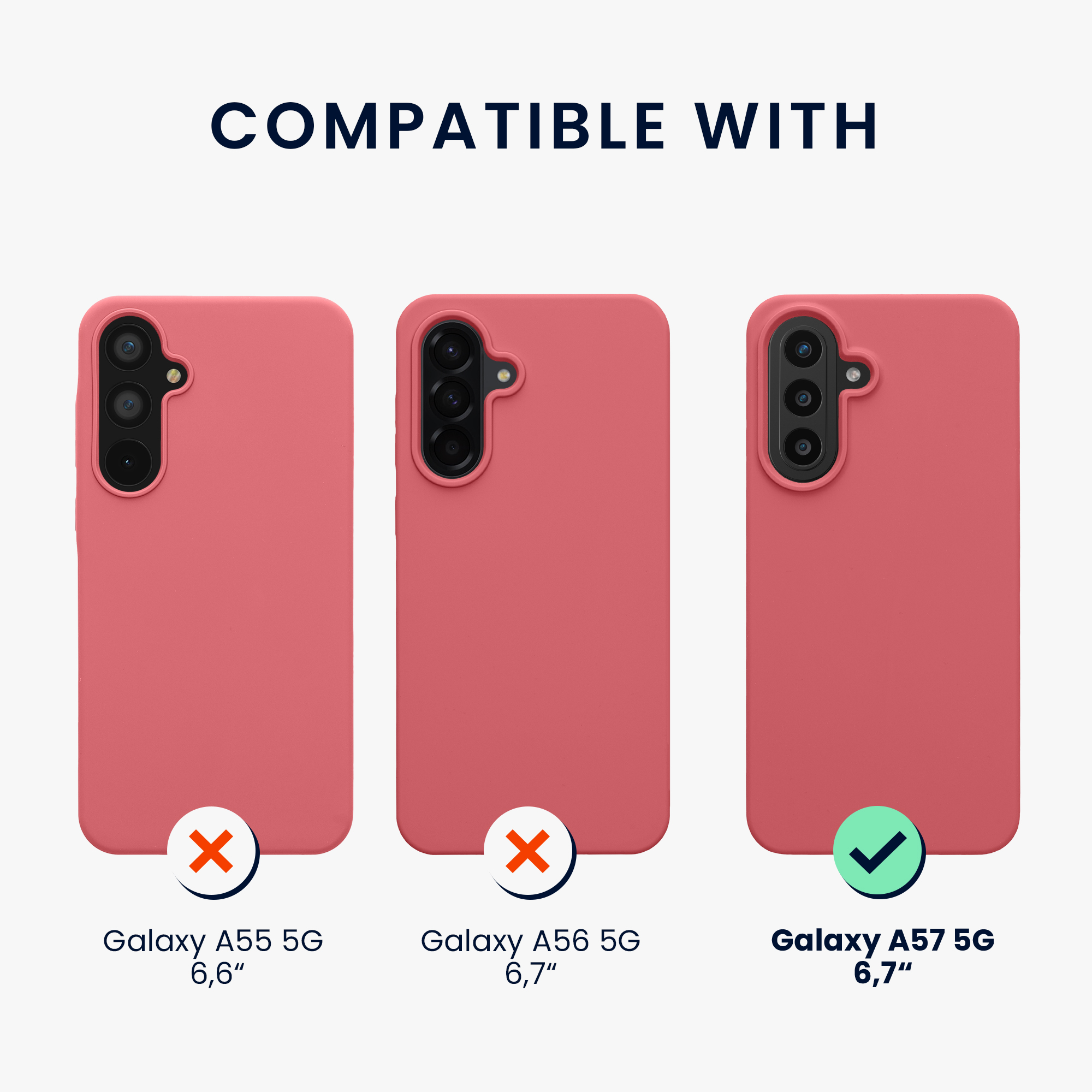 Pouzdro pro Samsung Galaxy A57 5G kwmobile silikonové - tmavě starorůžová