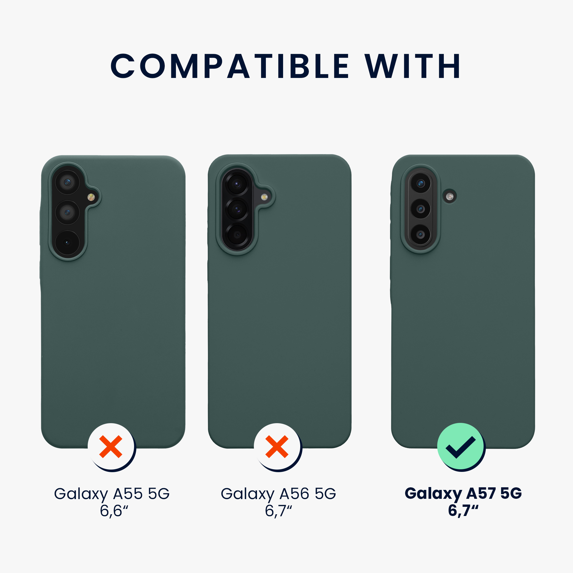 Pouzdro pro Samsung Galaxy A57 5G kwmobile silikonové - modrozelená