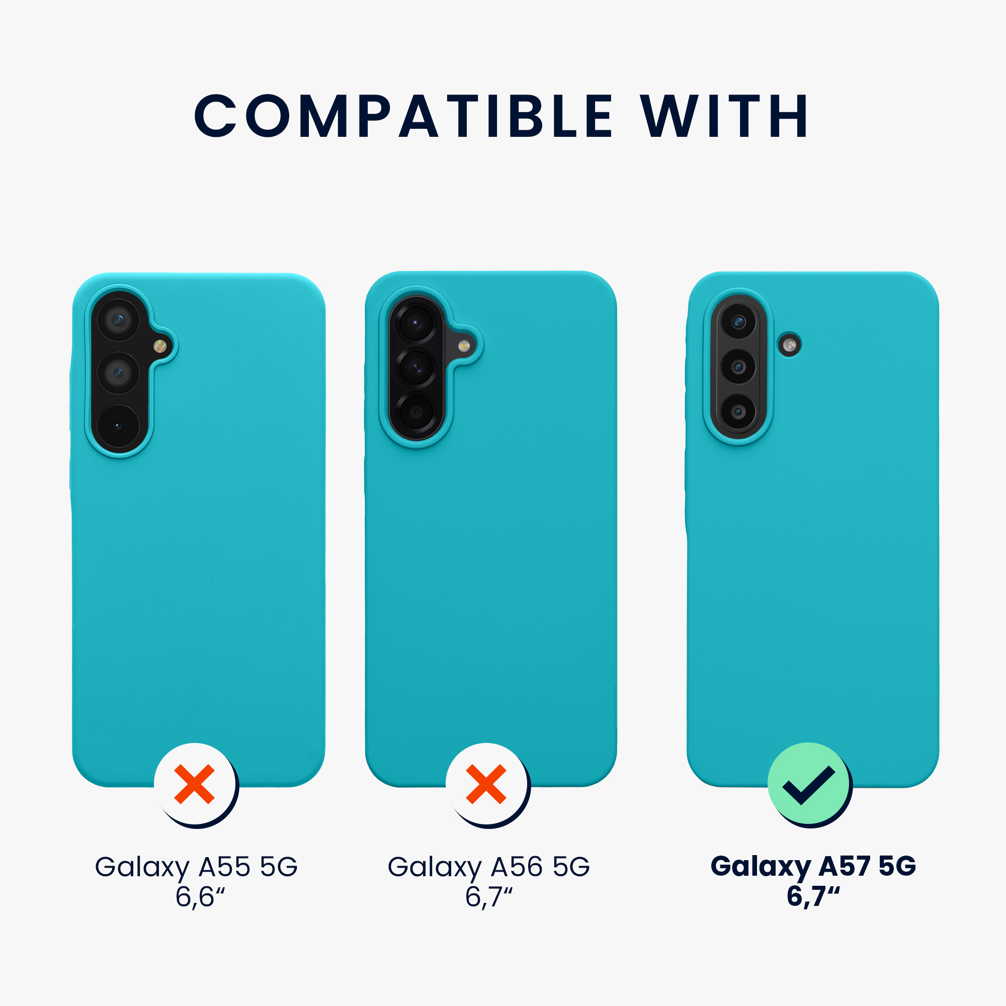 Pouzdro pro Samsung Galaxy A57 5G kwmobile silikonové - ledově modrá