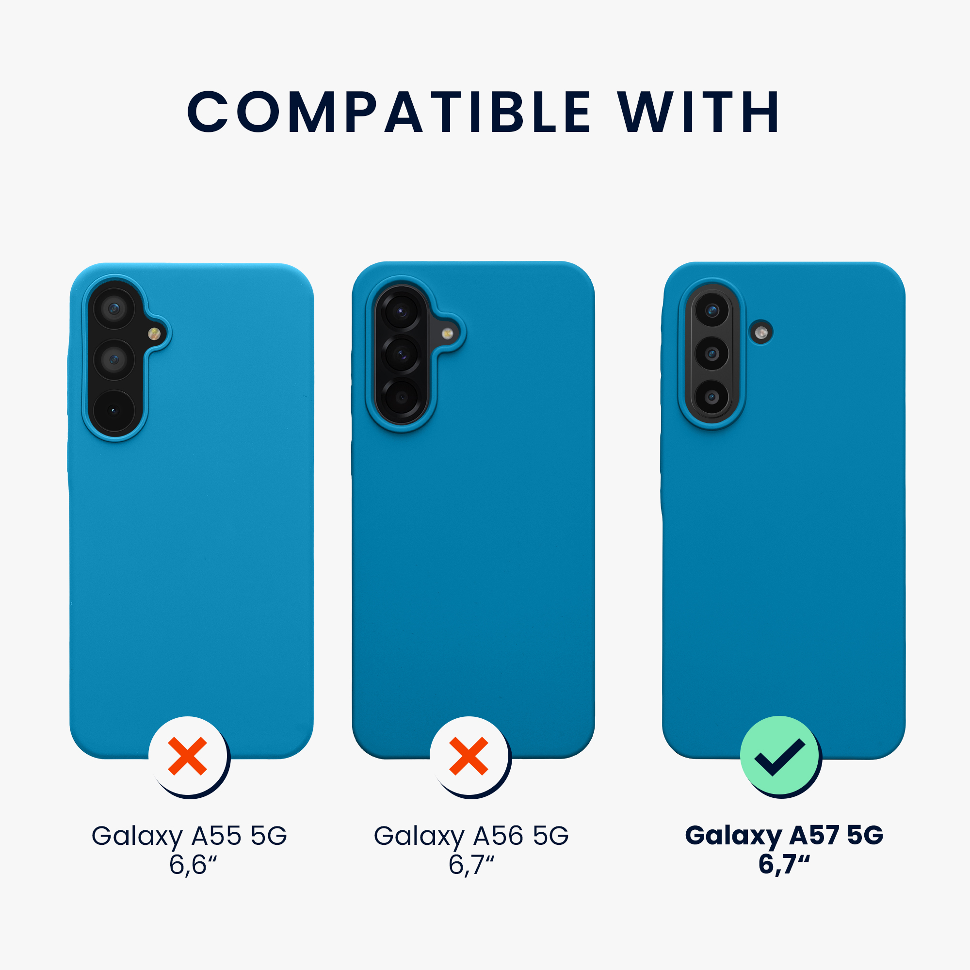 Pouzdro pro Samsung Galaxy A57 5G kwmobile silikonové - karibská modrá