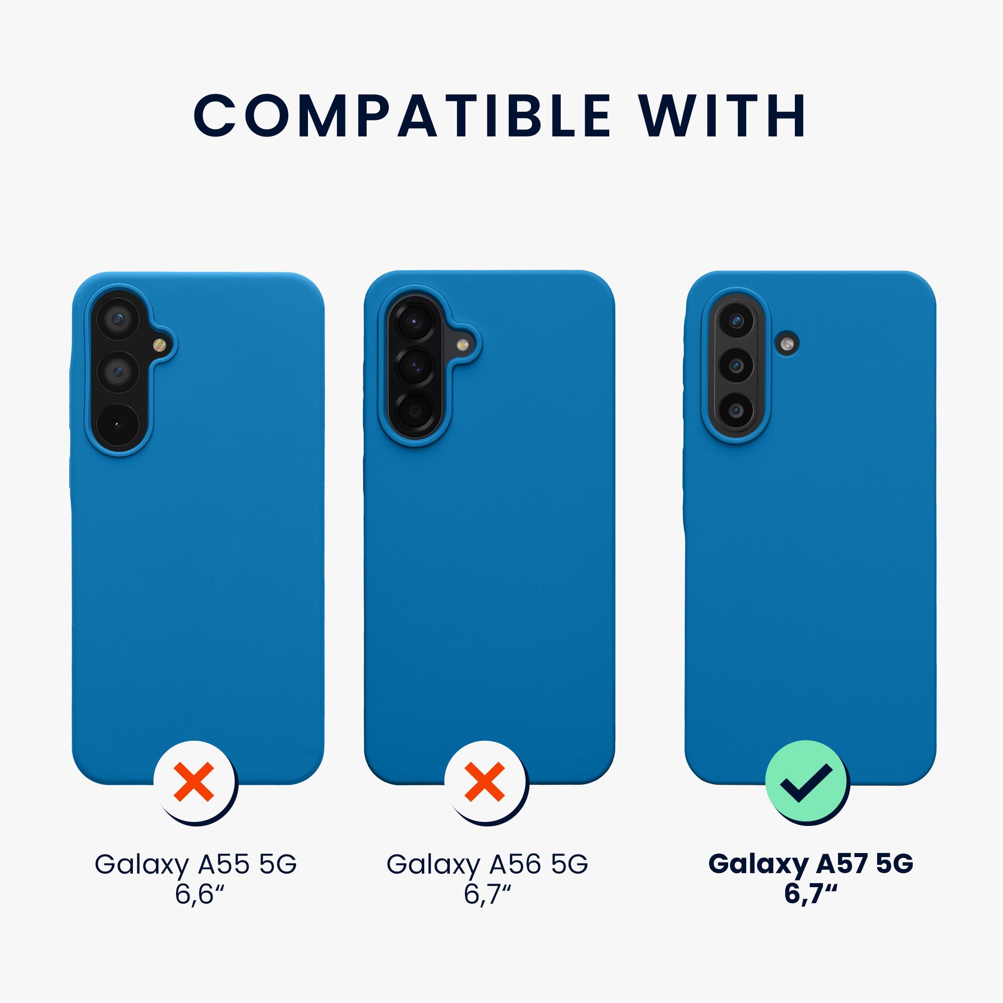 Pouzdro pro Samsung Galaxy A57 5G kwmobile silikonové - modrý korál