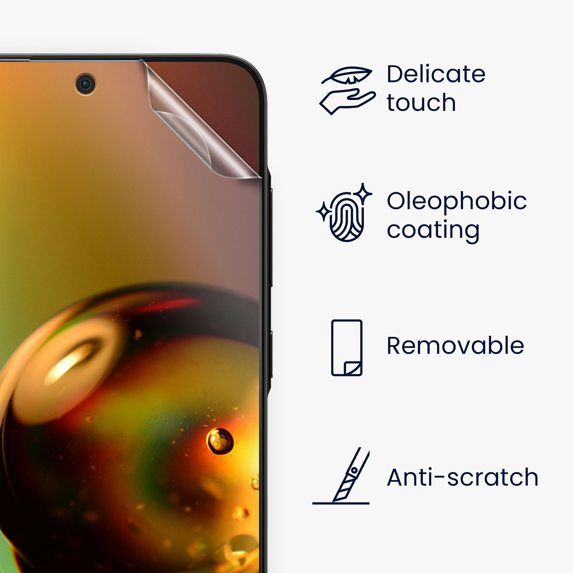 Ochranné fólie na displej pro Samsung Galaxy A27 5G kwmobile - sada 3 čirých ochranných fólií na telefon
